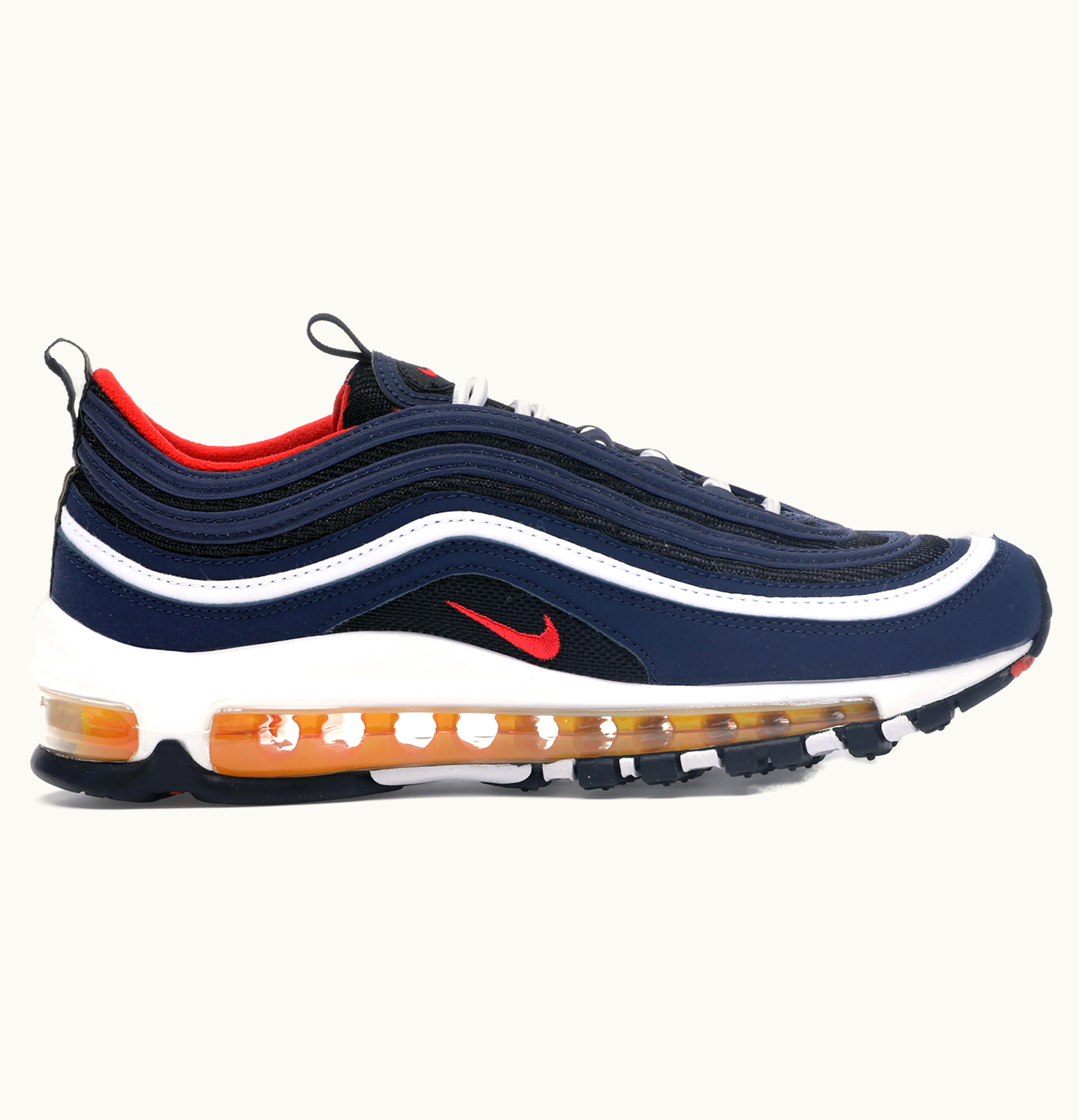 Nike Nike Air Max 97 Midnight Navy Habanero Red GS