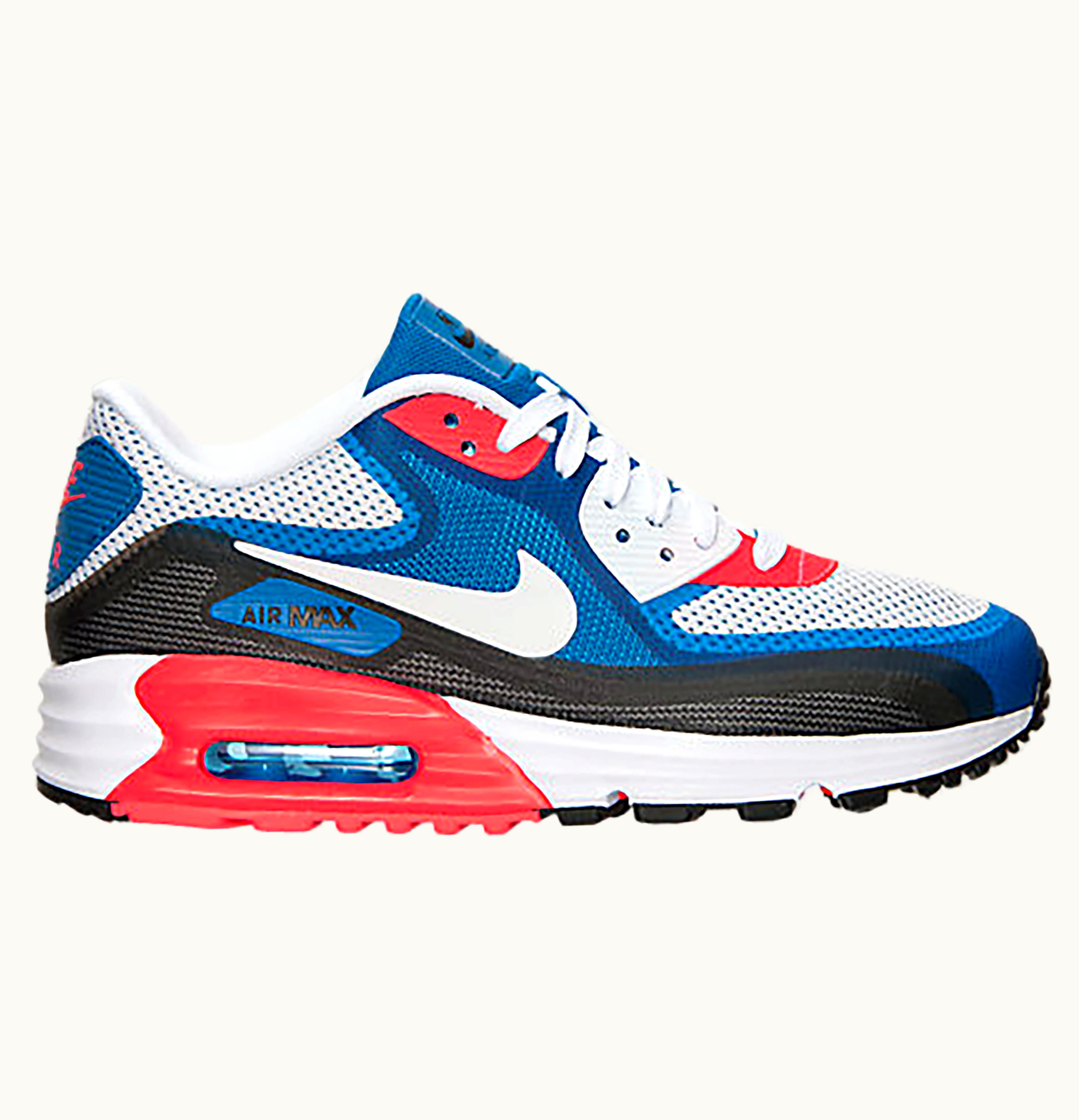 Nike Nike Air Max Lunar 90 Grey Blue Red GS