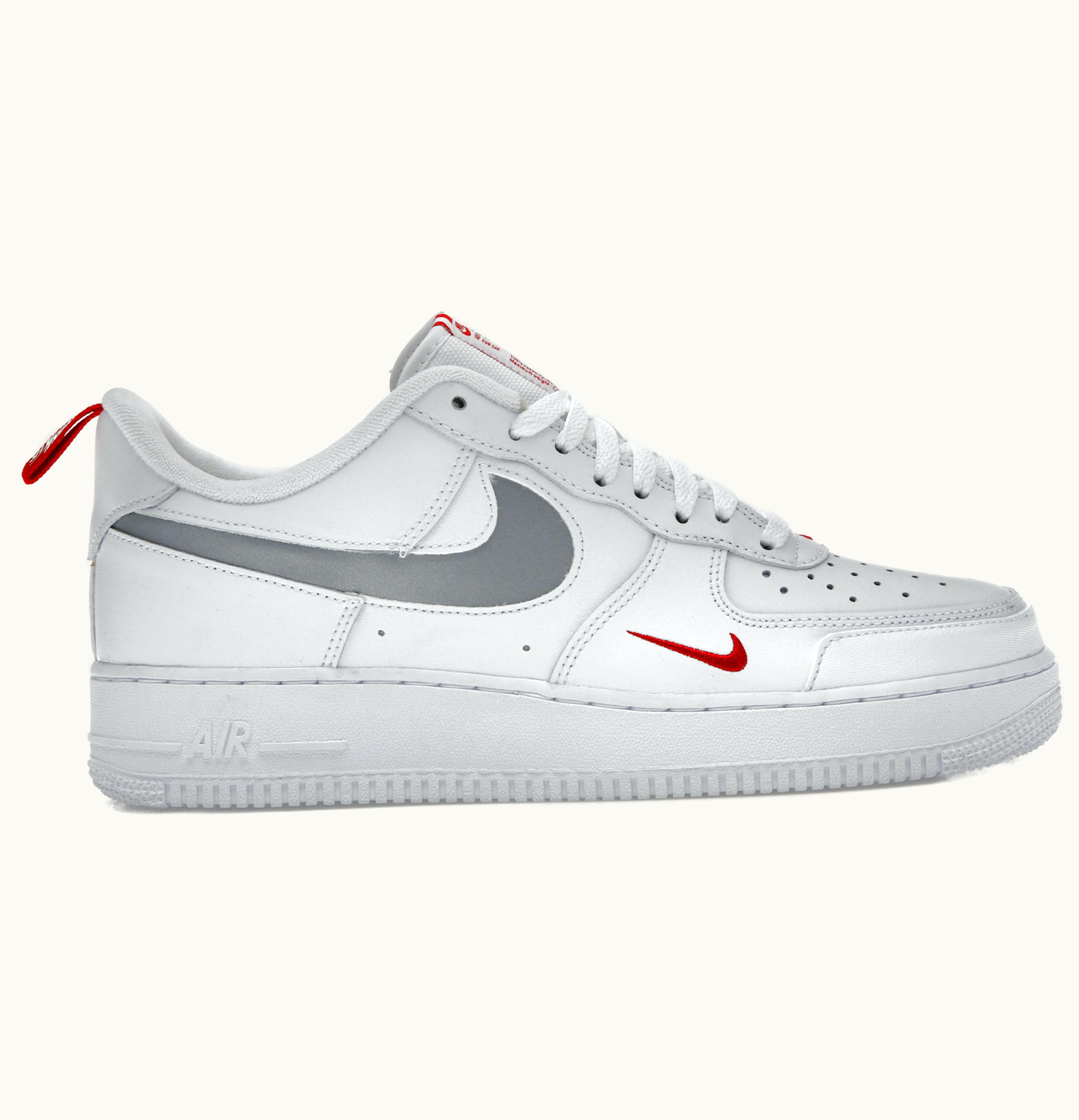 Nike Nike Air Force 1 Low Reflective Swoosh White University Red