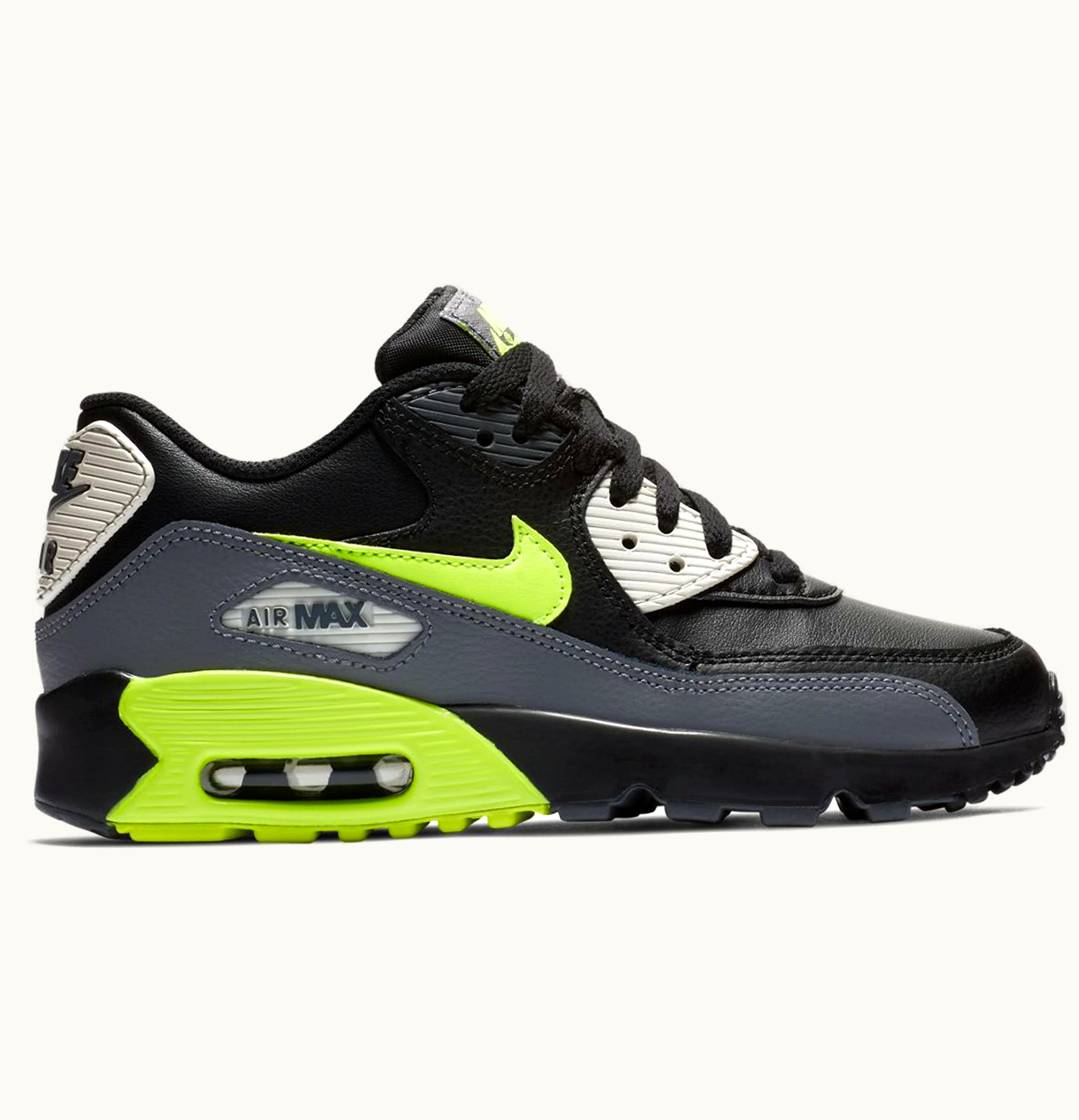 Nike Air Max 90 Dark Grey Volt Black GS