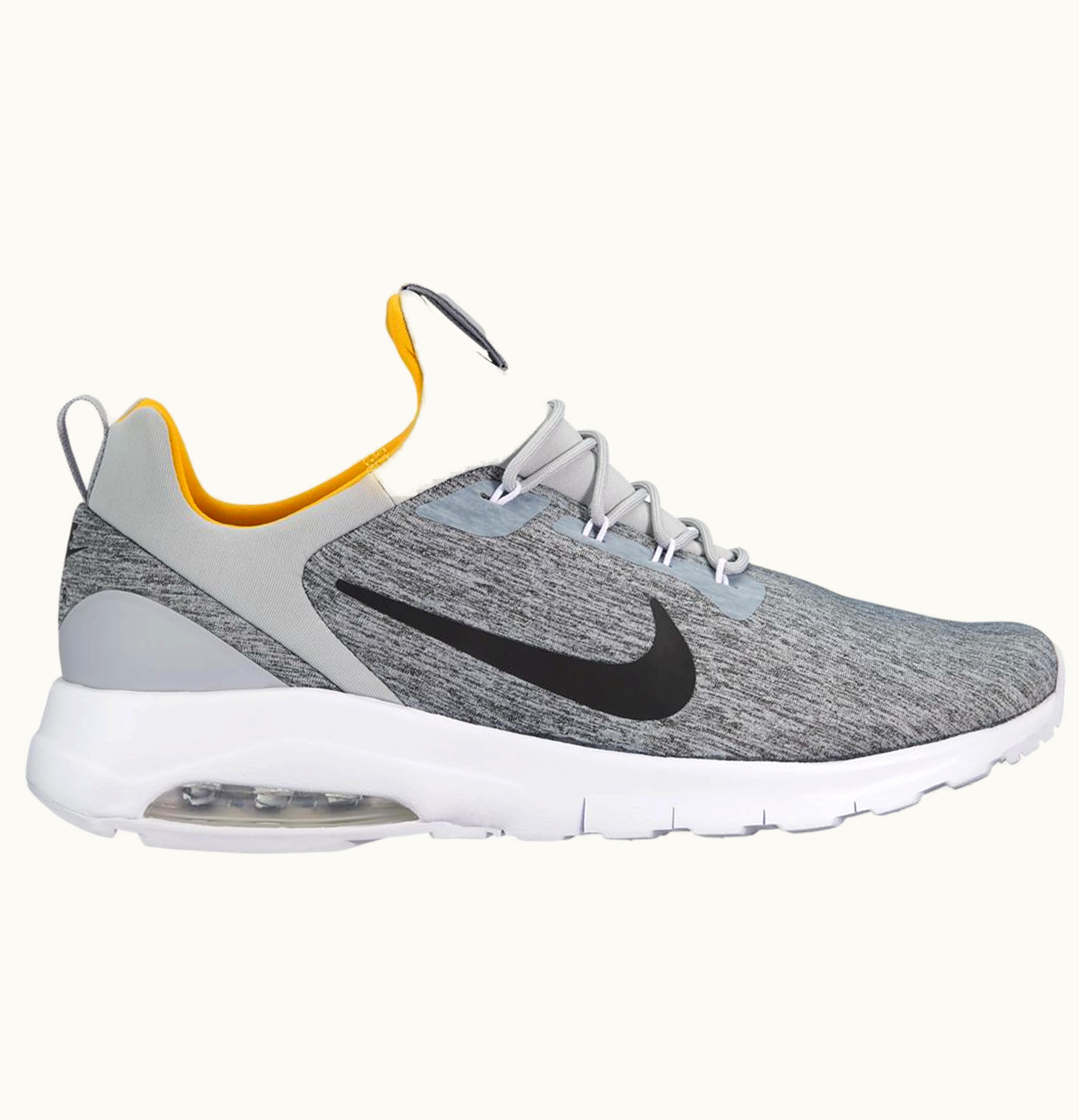 Nike Air Max Motion Racer Wolf Grey Black Vivid Sulfur