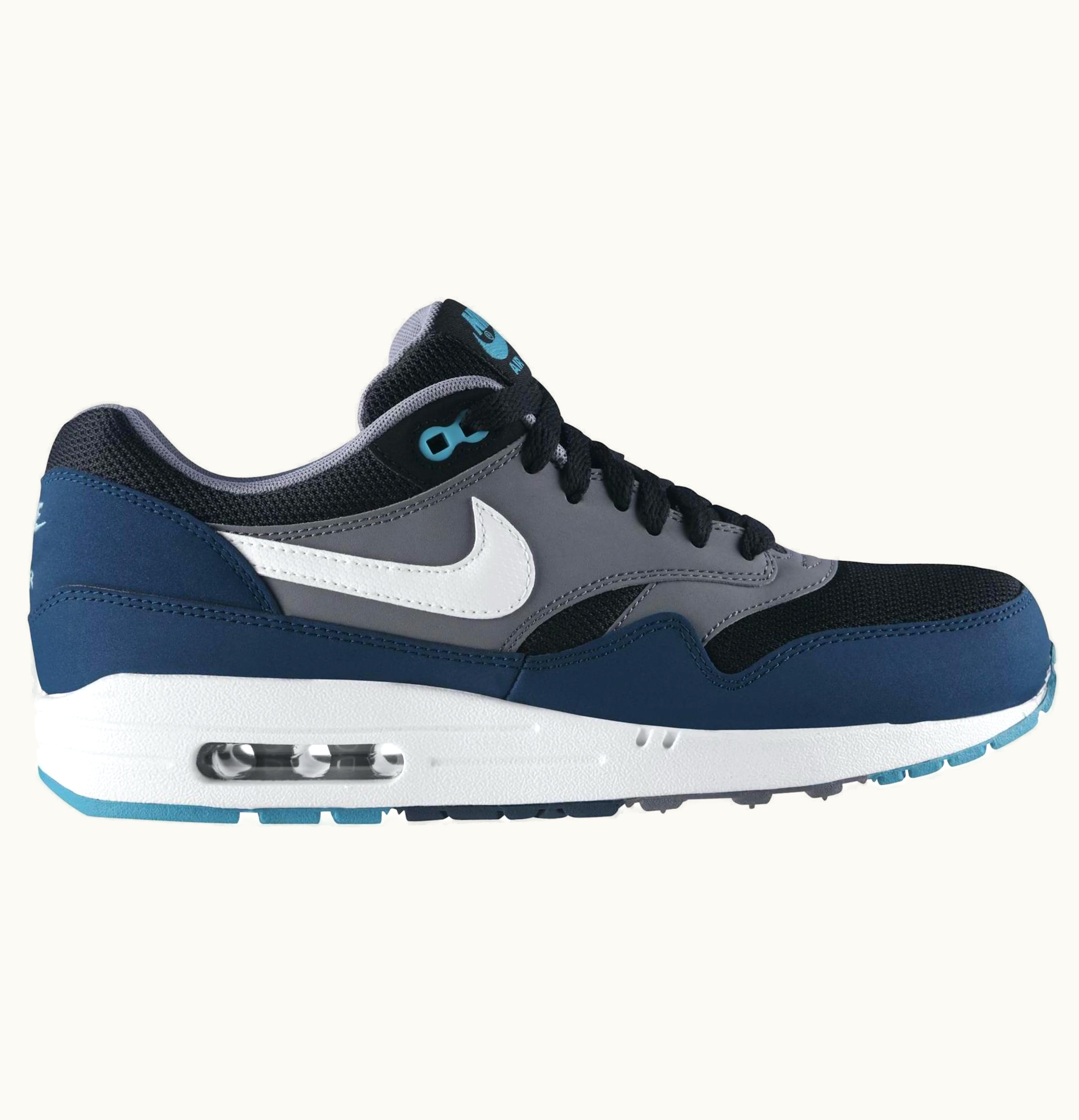 Nike Air Max 1 Black Mid Turquoise