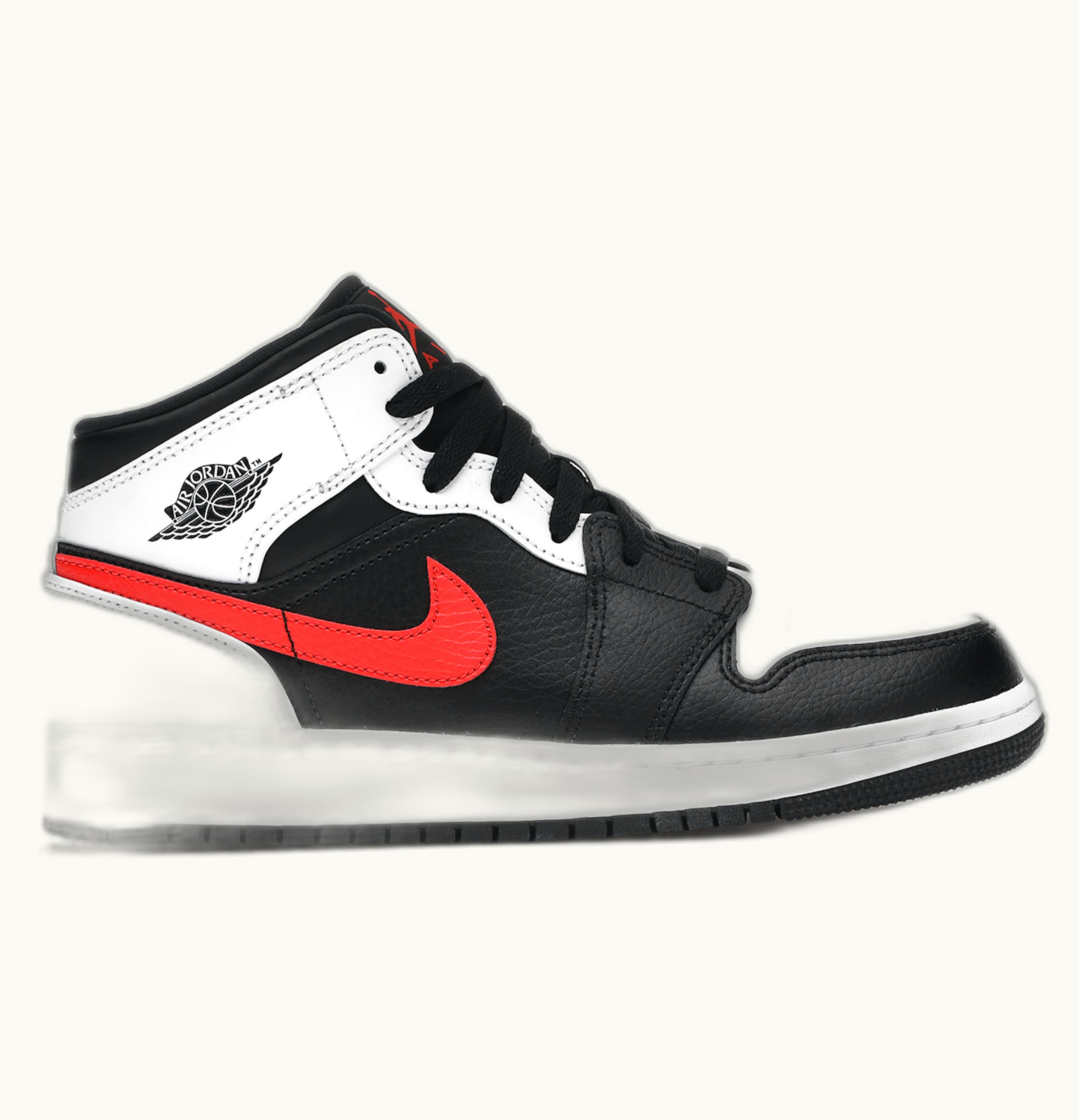 Jordan Air Jordan 1 Mid White Black Chile Red GS