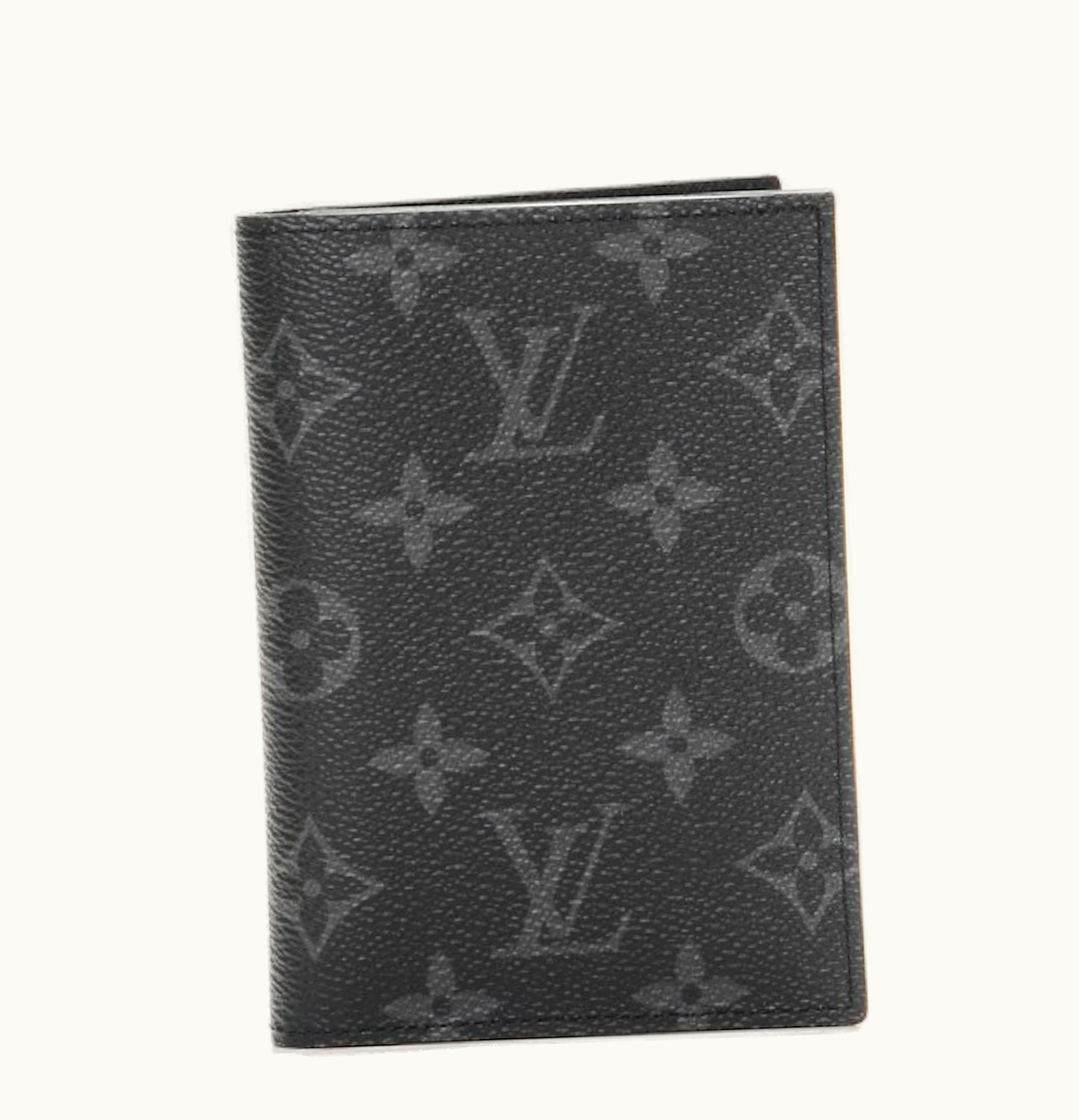 Louis Vuitton Louis Vuitton Passport Cover Monogram Eclipse Black Grey