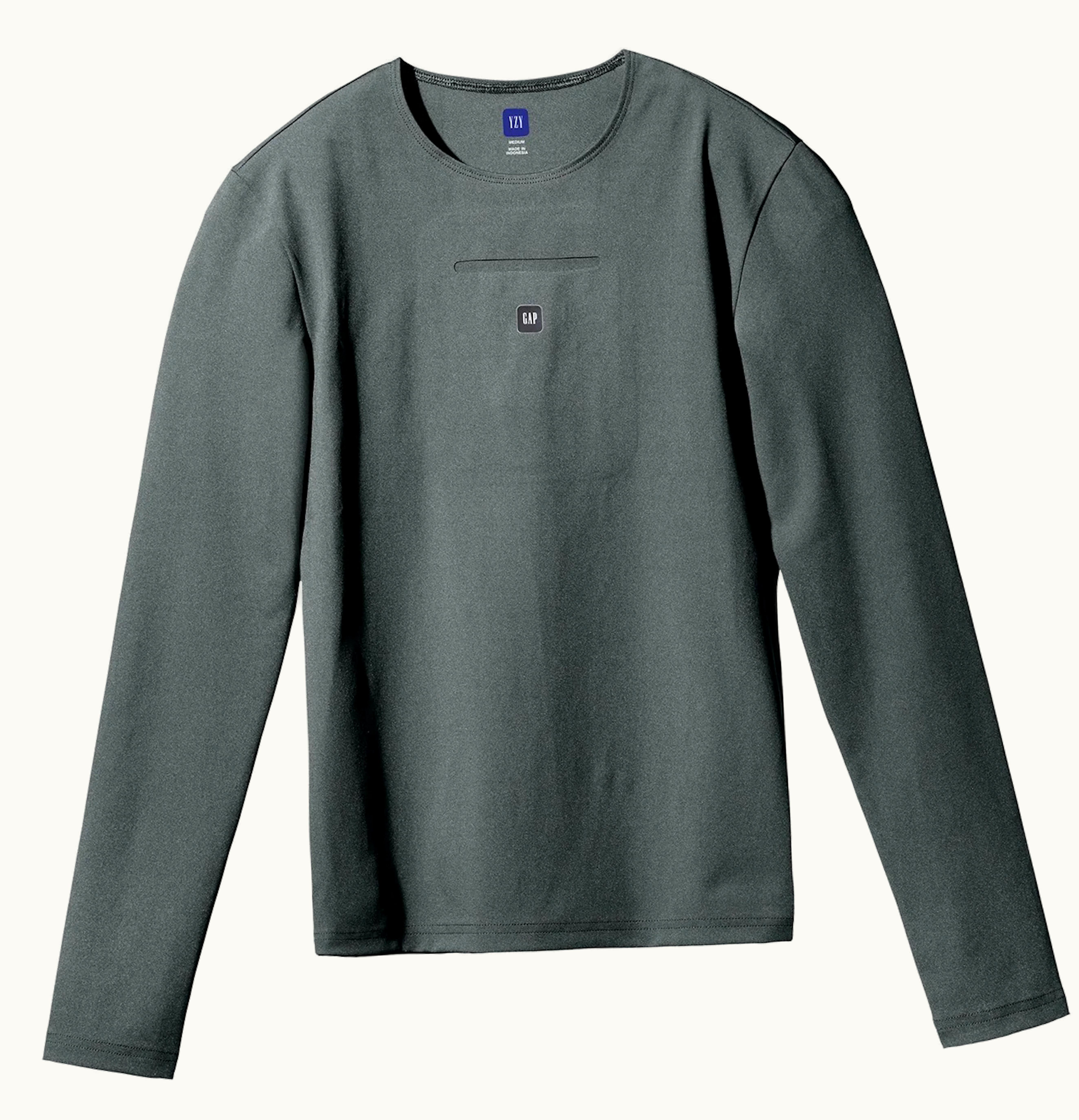 Yeezy Yeezy Gap Mens Long Sleeve Second Skin Dark Green