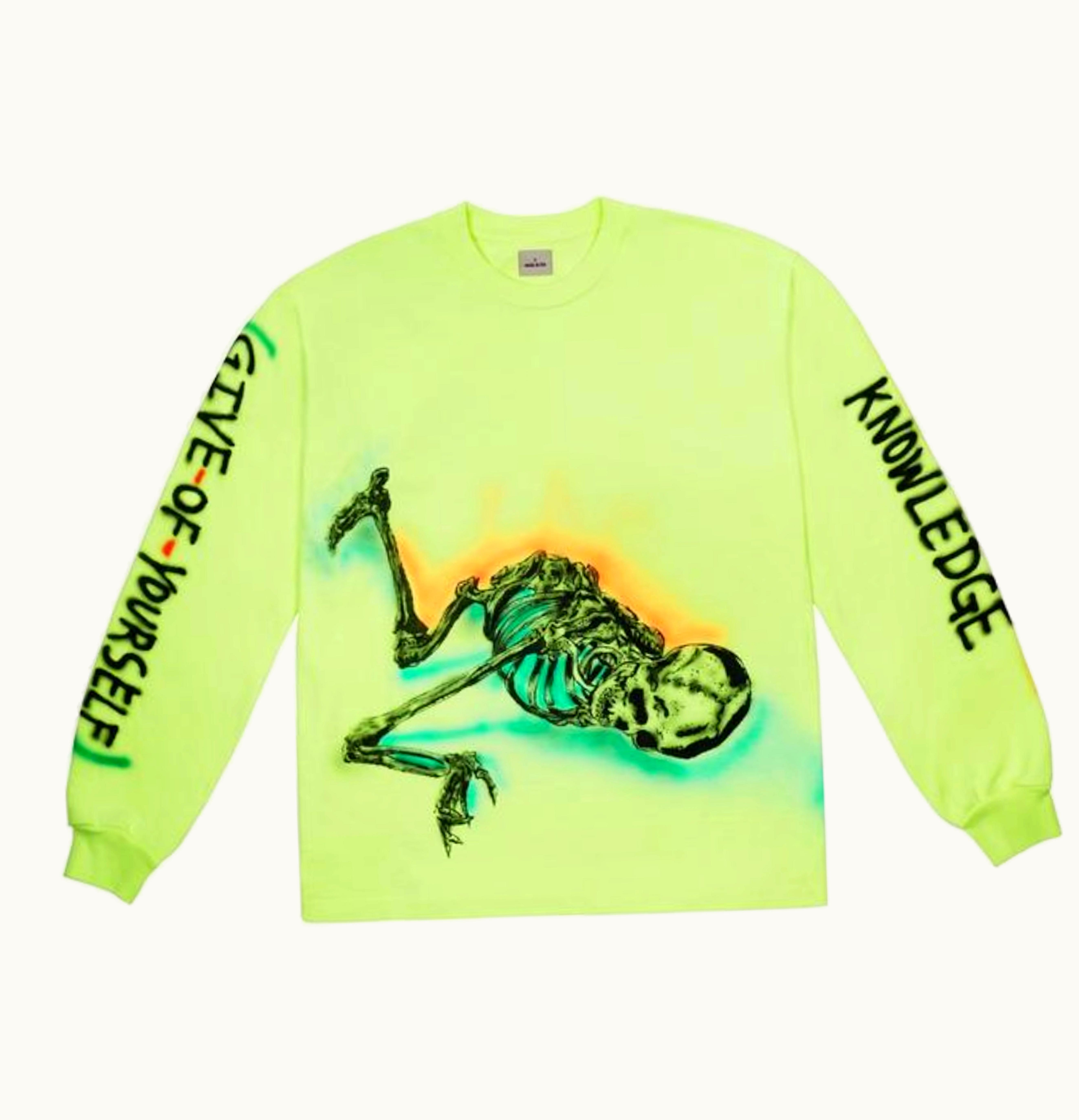 Yeezy Yeezy Wes Lang Skeleton L S Tee Frozen Yellow