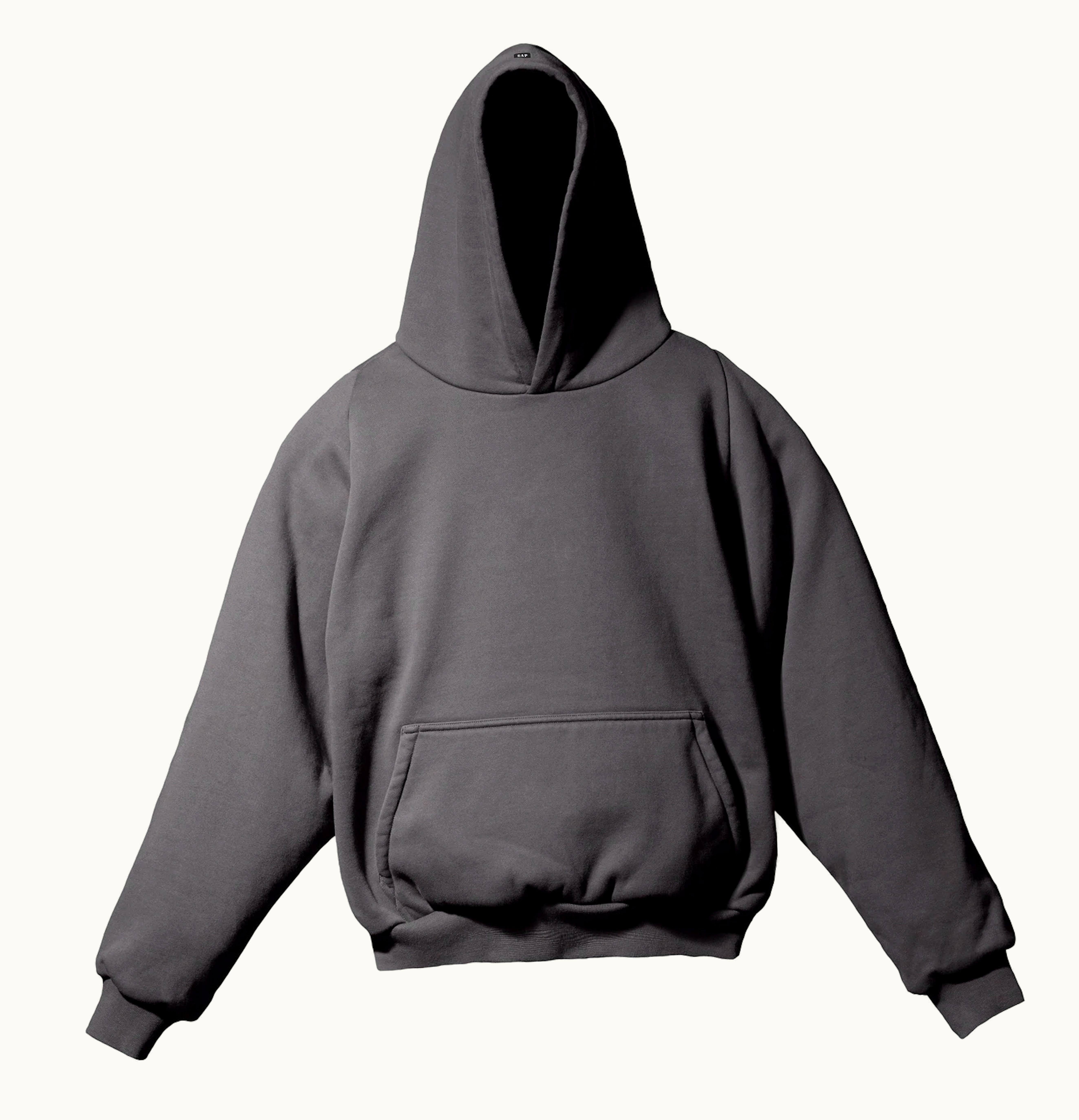 Yeezy Yeezy Gap Logo Shrunken Hoodie Dark Grey