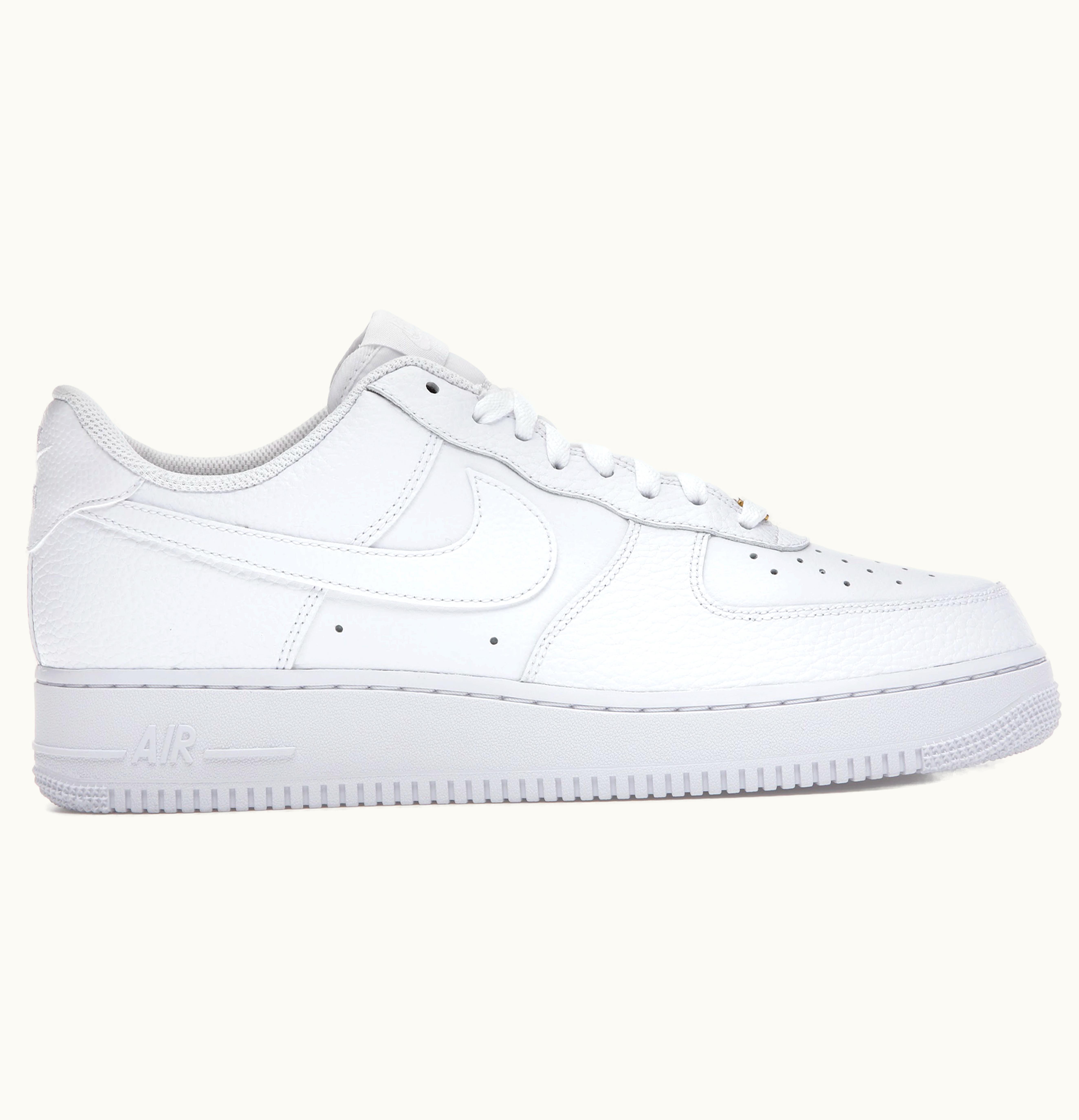 Nike Nike Air Force 1 Low Triple White Tumbled Leather