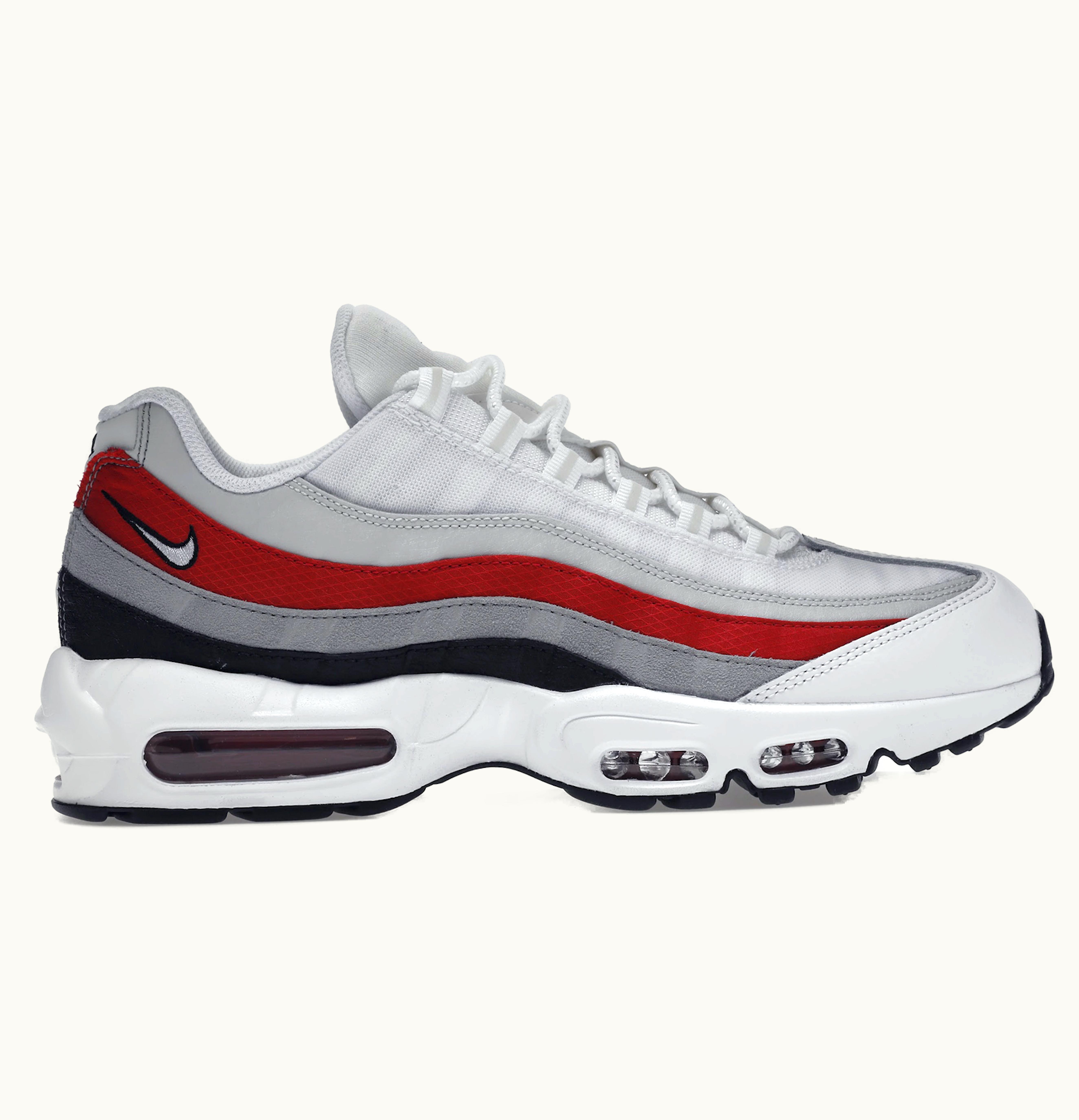 Nike Nike Air Max 95 White Varsity Red Particle Gray