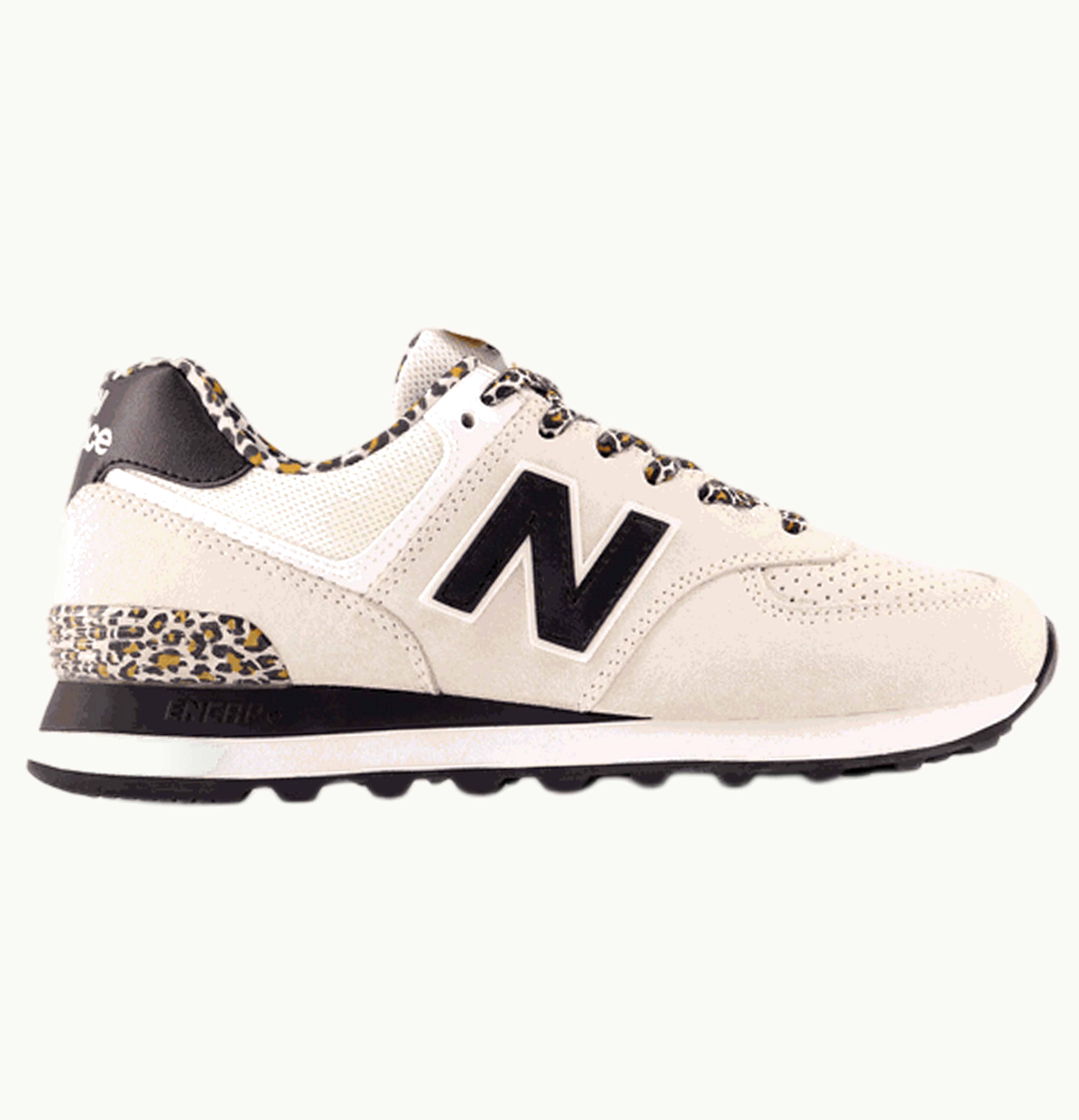 New Balance 574 Leopard Print Grey Black W