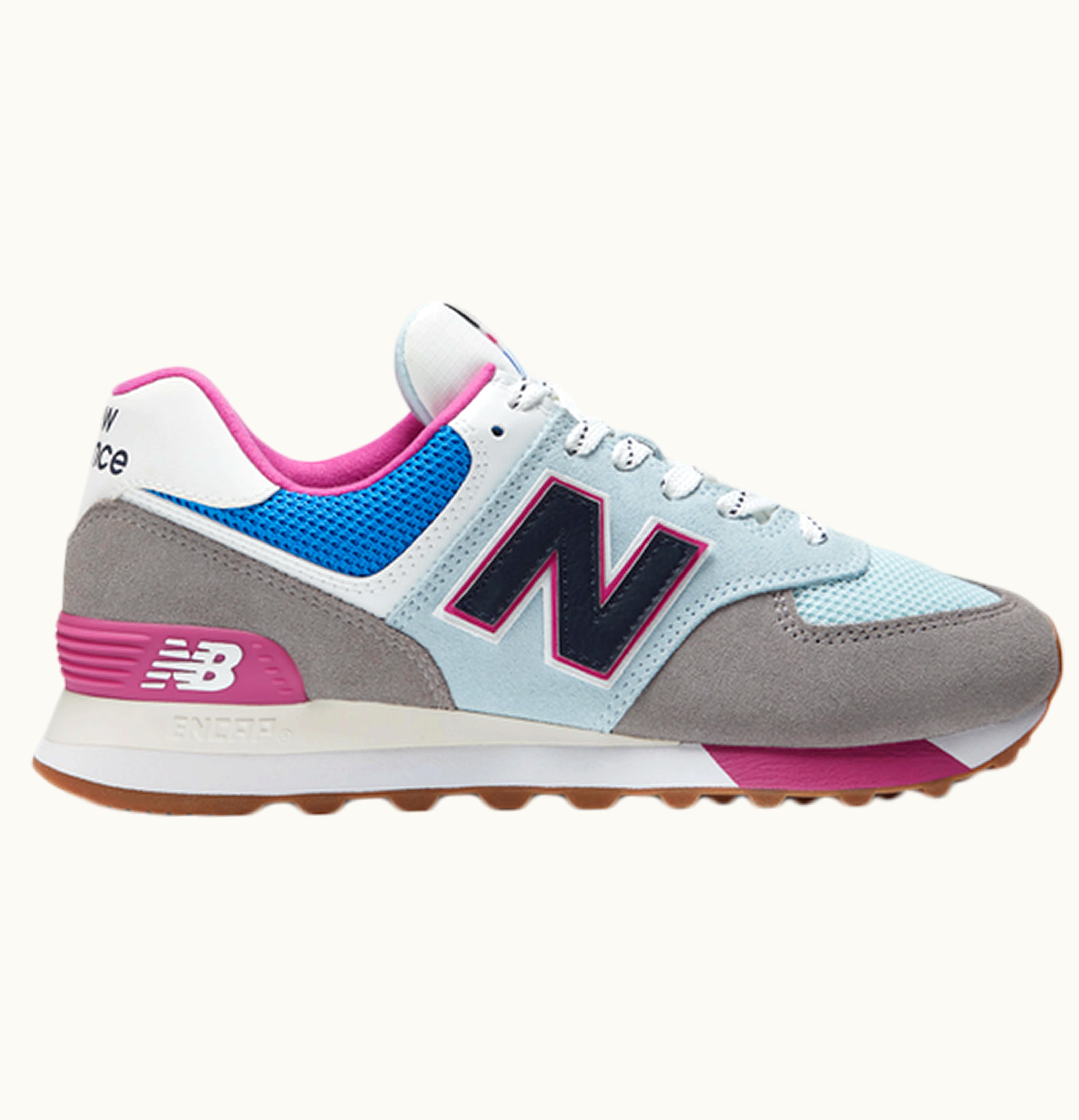 New Balance 574 Marblehead Blue Pink Gum W