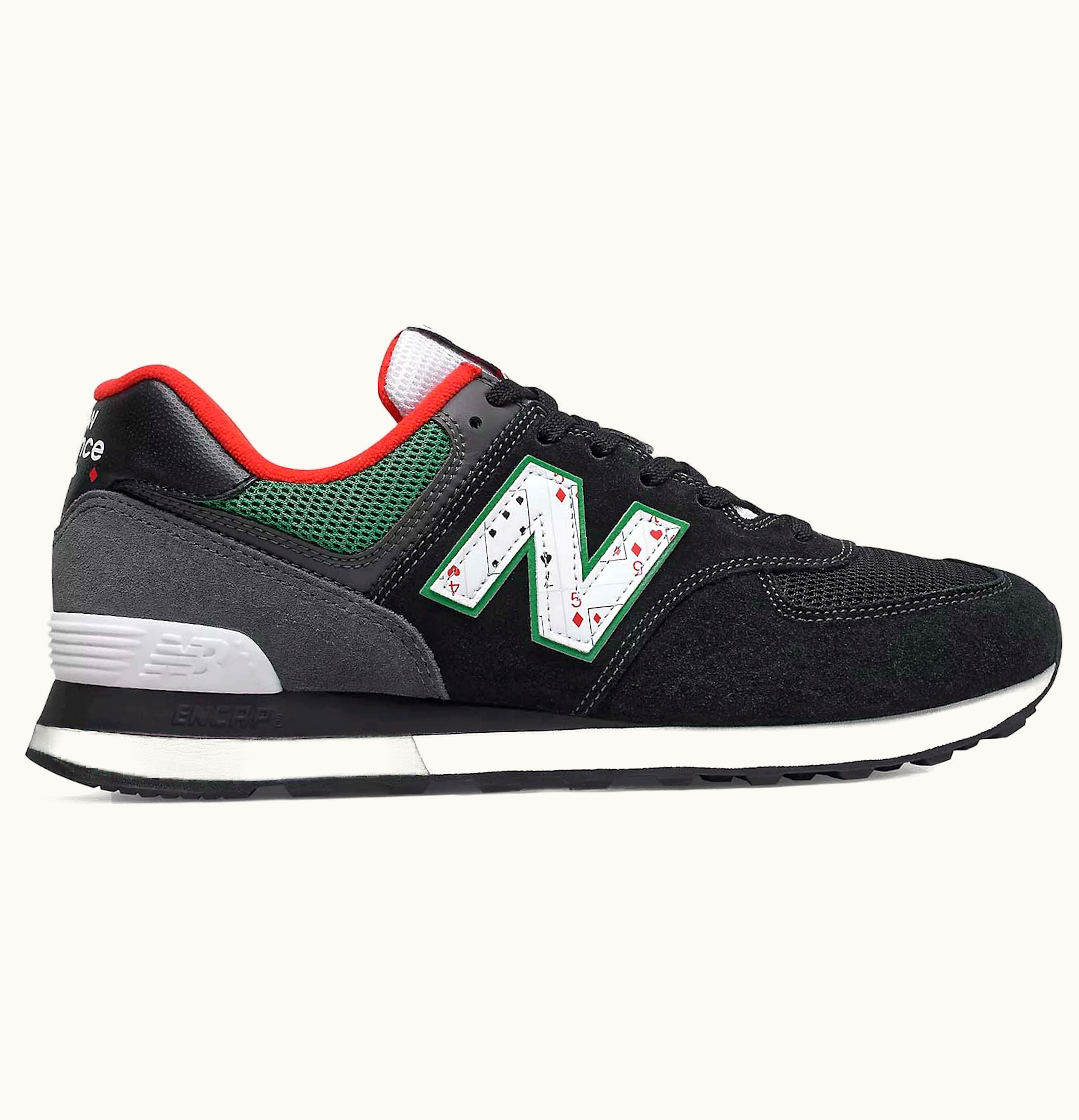 New Balance 574 Playing Card Black Green Red