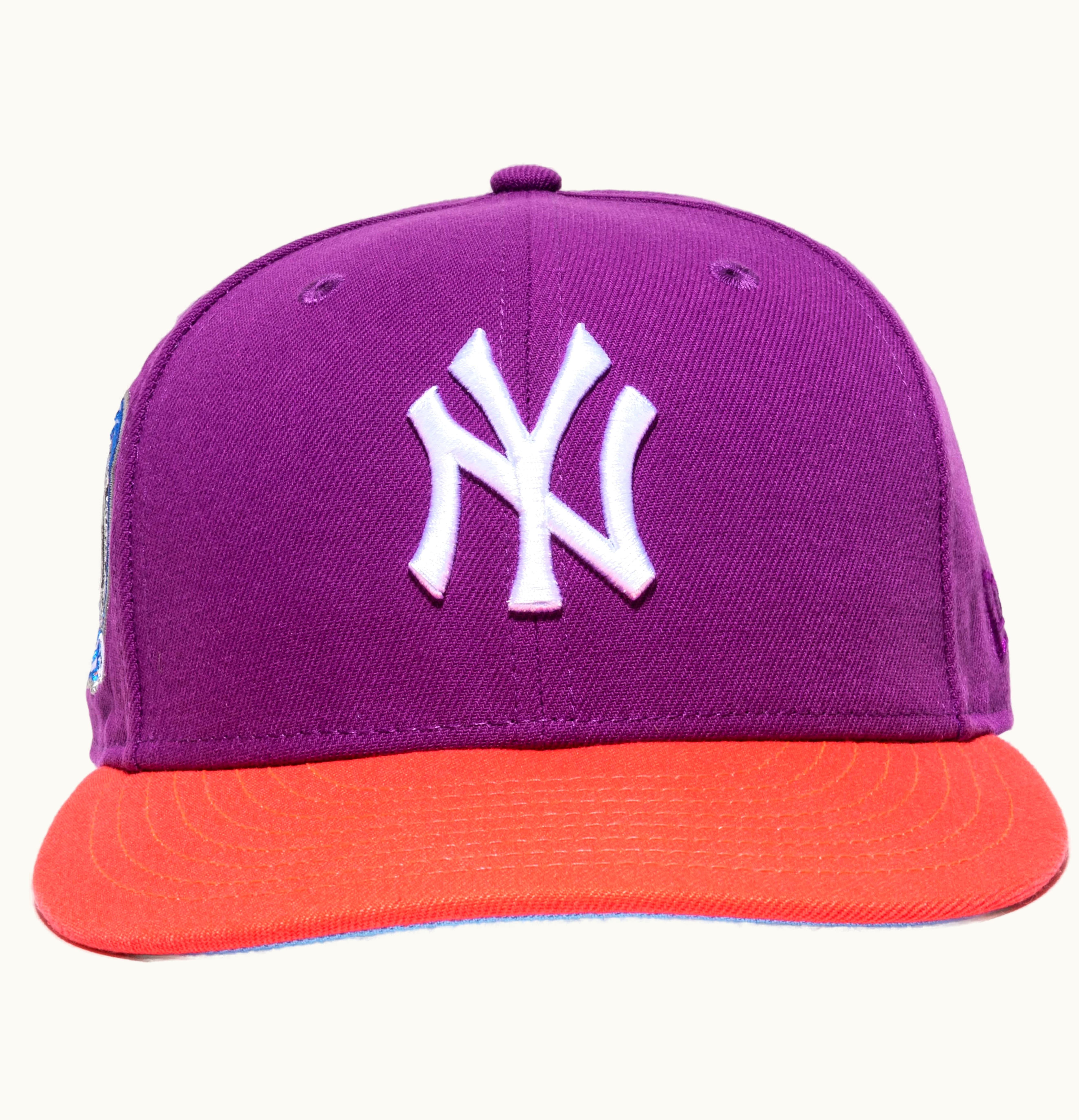 Jae Tips Jae Tips x Hat Club Yankee 5950 Subway Series On Field Fitted Hat Purple Salmon
