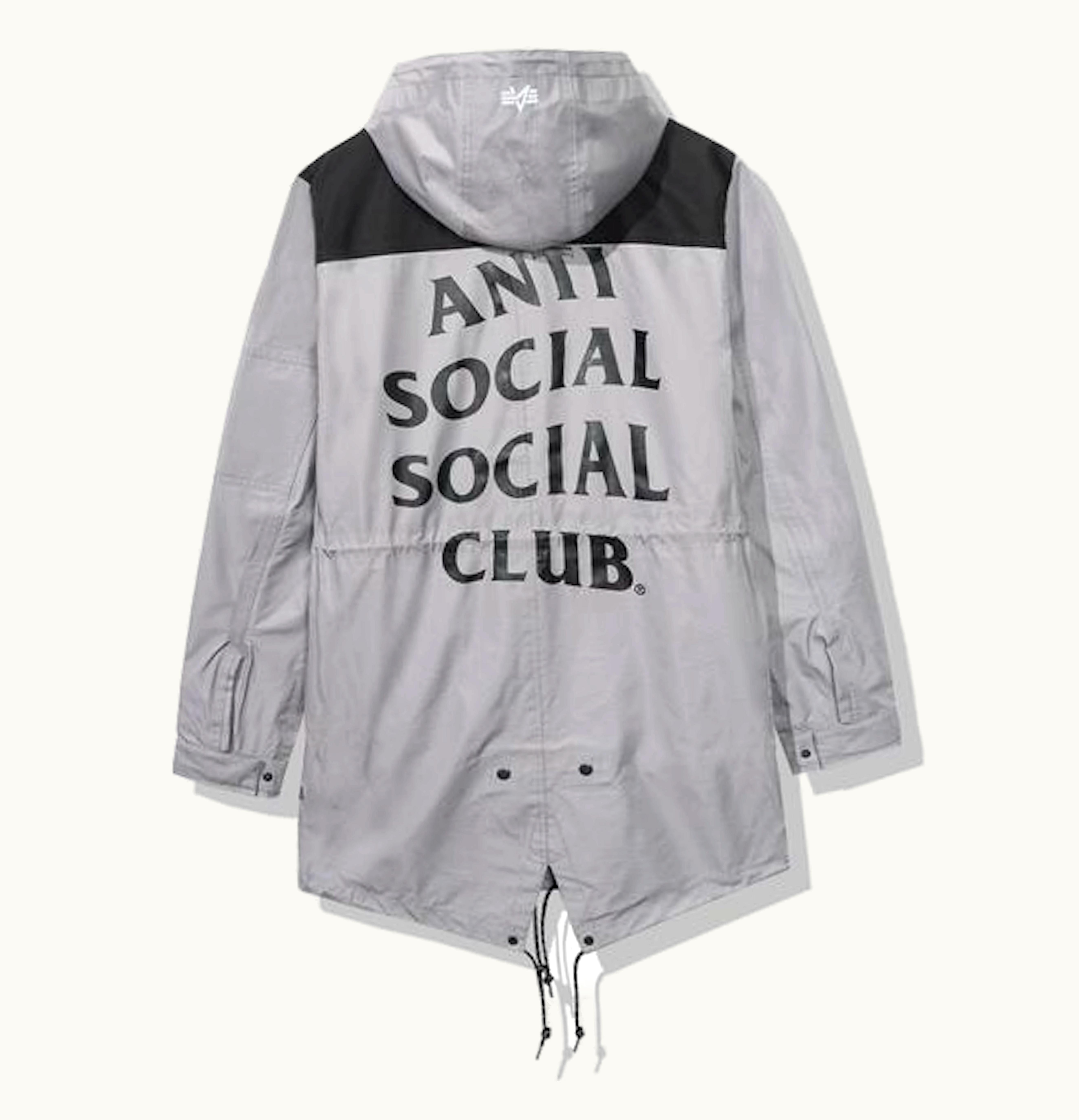 Anti Social Social Club Anti Social Social Club Salmon Alpha Jacket Grey Black