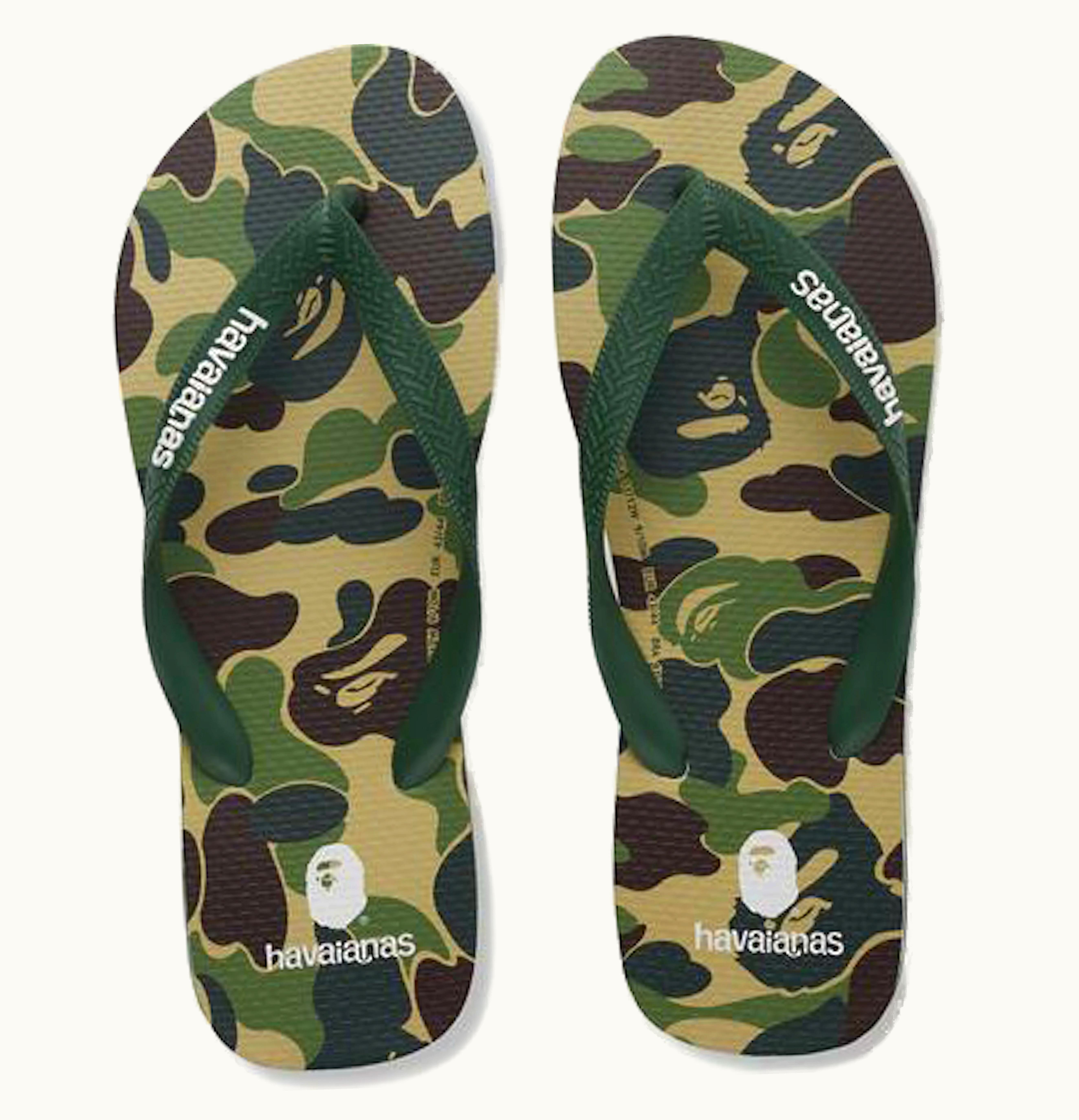 BAPE A Bathing Ape Havaianas Green Camo