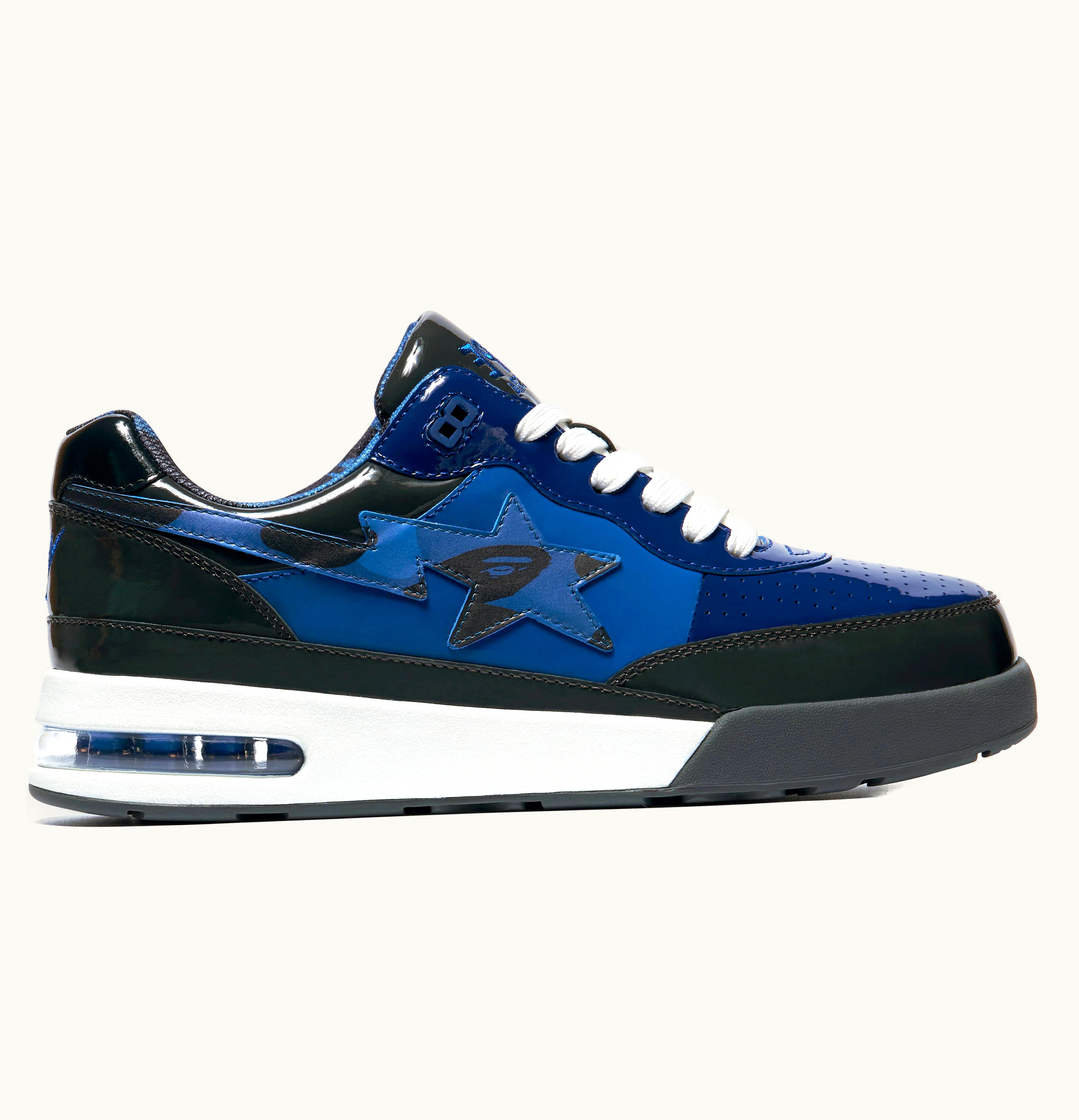 BAPE A Bathing Ape Bape Road Sta Patent Leather Blue 2022