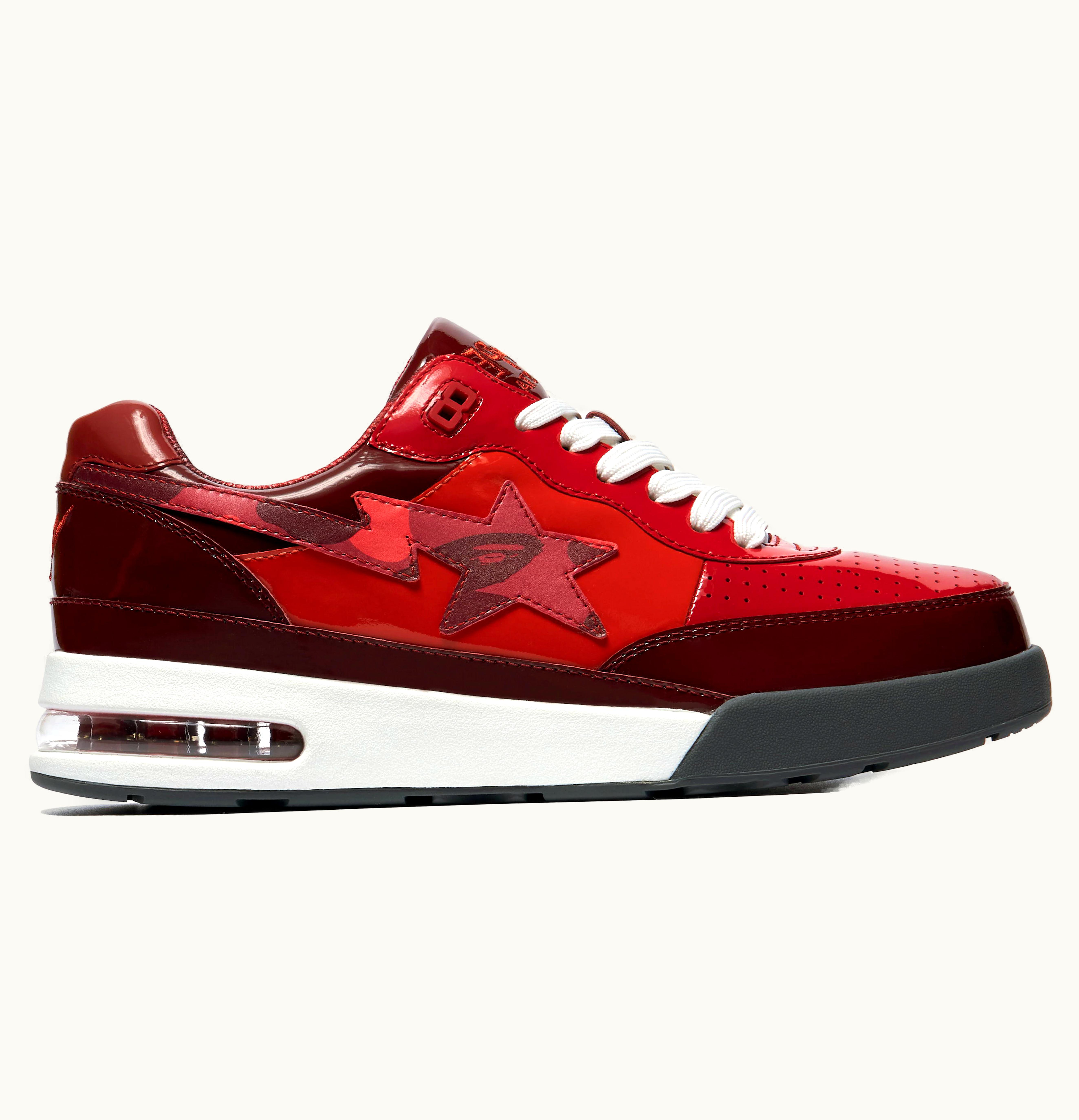 BAPE A Bathing Ape Bape Road Sta Patent Leather Red 2022