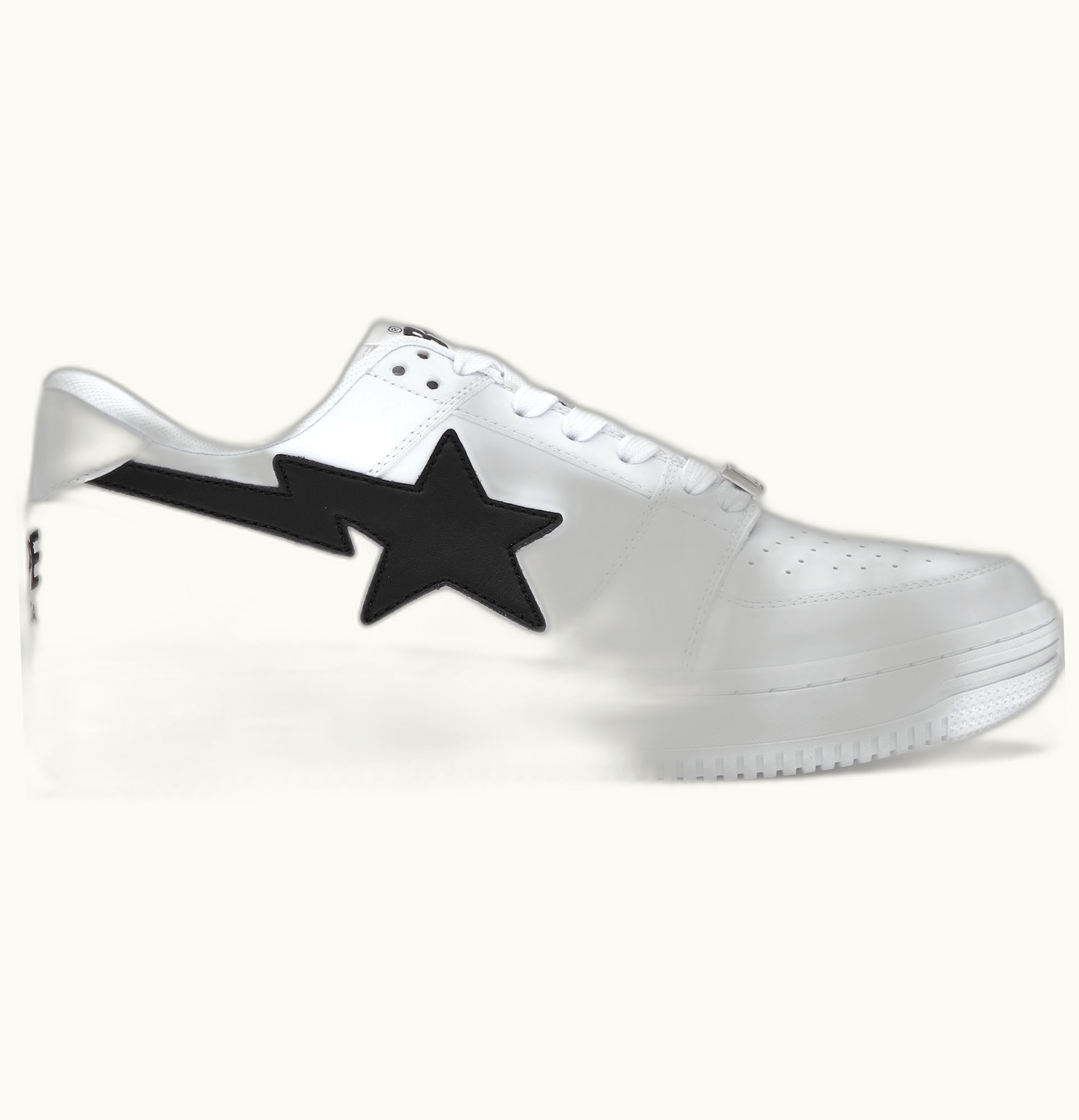 BAPE A Bathing Ape Bapesta Low M1 White Black