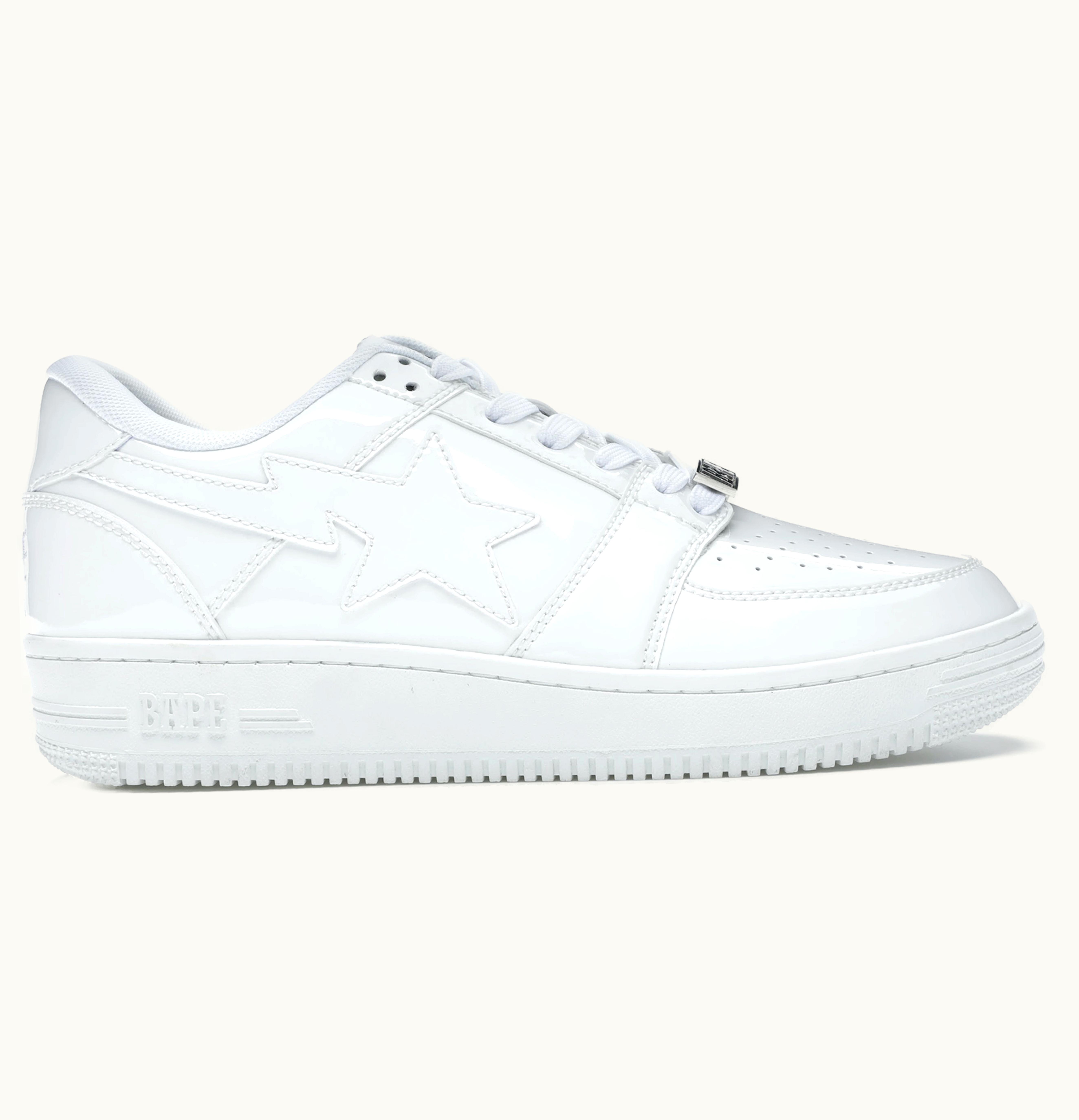 BAPE A Bathing Ape BAPEsta Patent White
