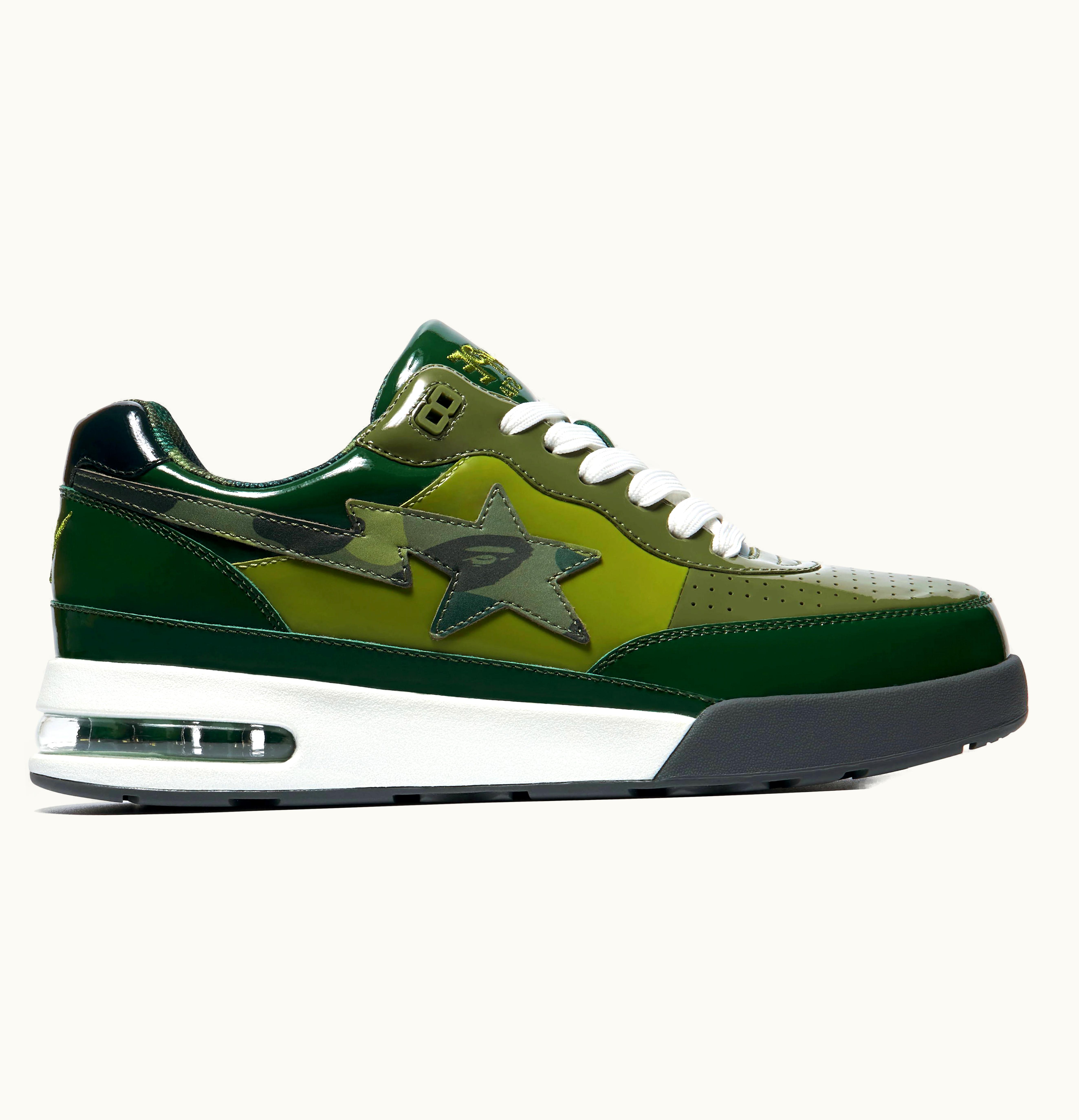 BAPE A Bathing Ape Bape Road Sta Patent Leather Green 2022