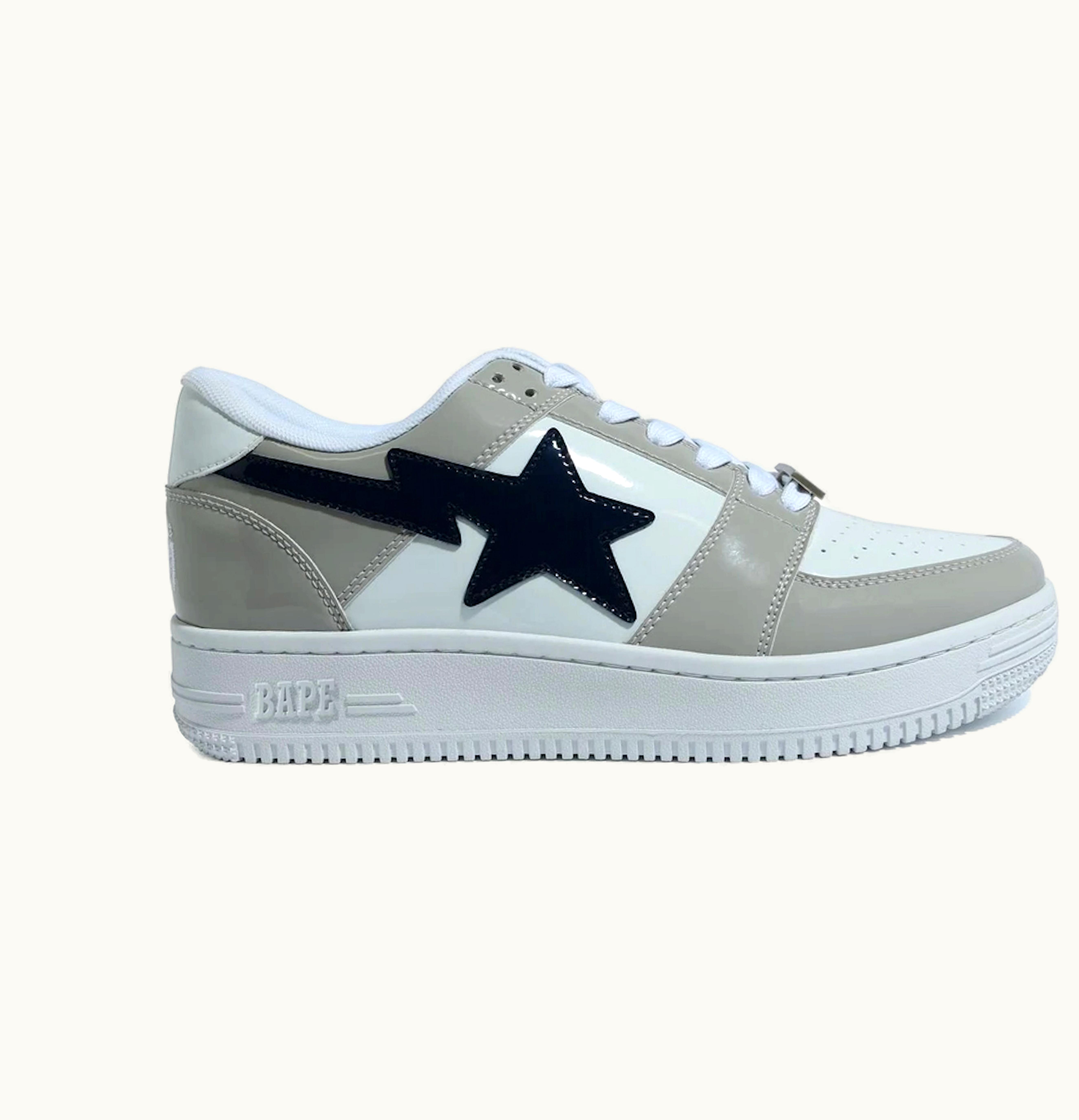 BAPE A Bathing Ape Bapesta Low White Grey