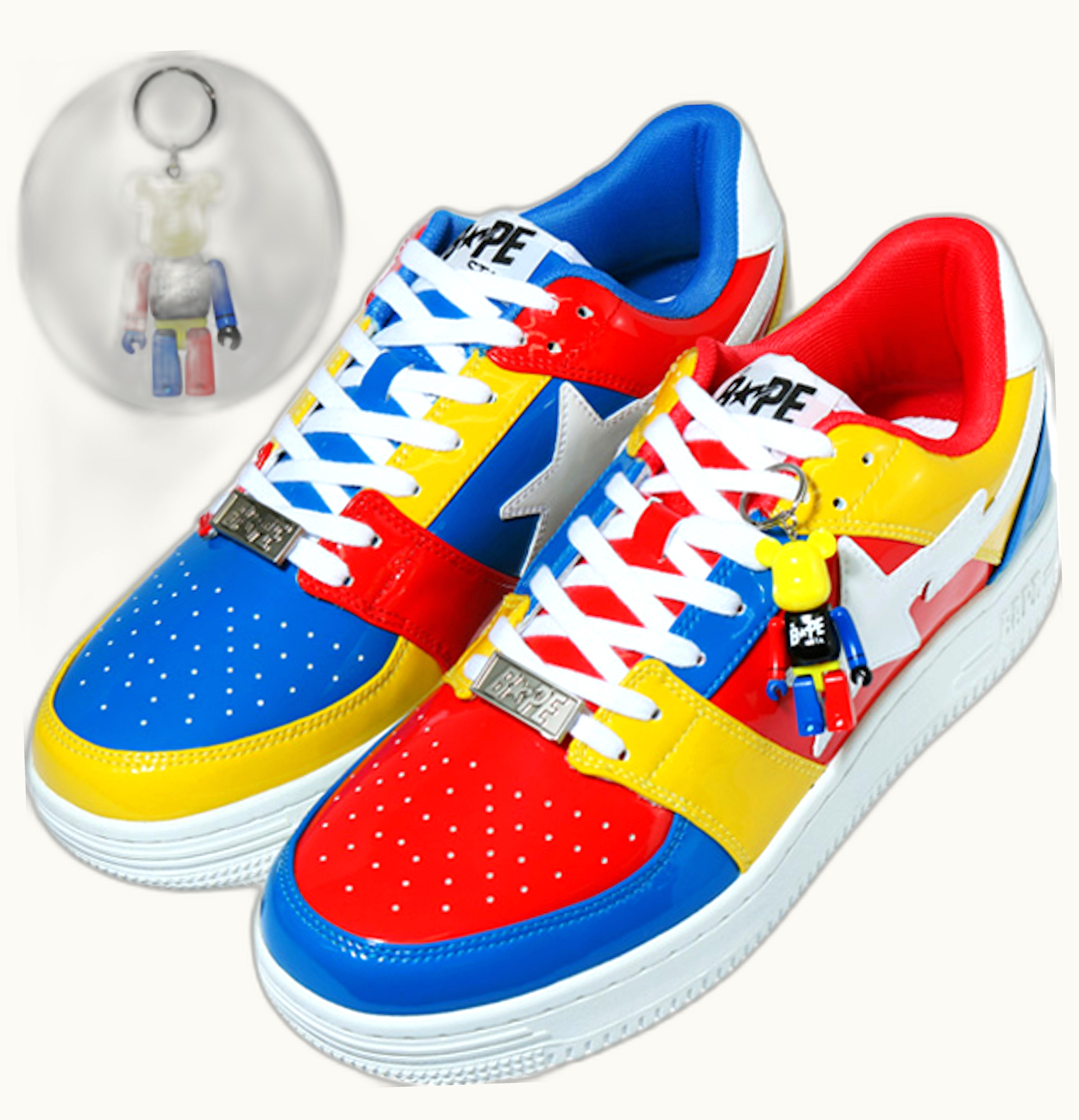 BAPE A Bathing Ape Bapesta Low Medicom Toy Multi