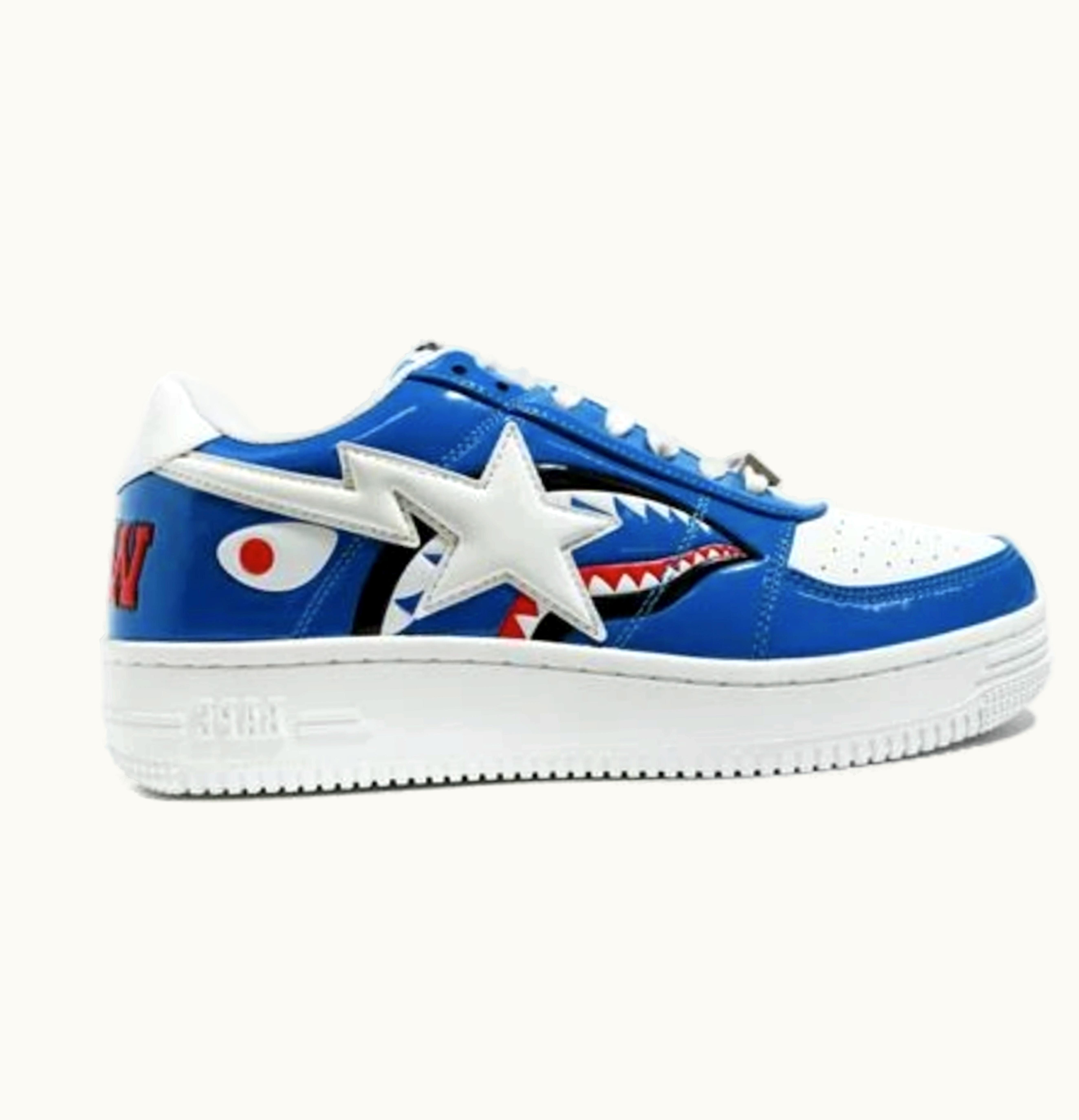 BAPE A Bathing Ape Bapesta Low Color Block Shark Blue