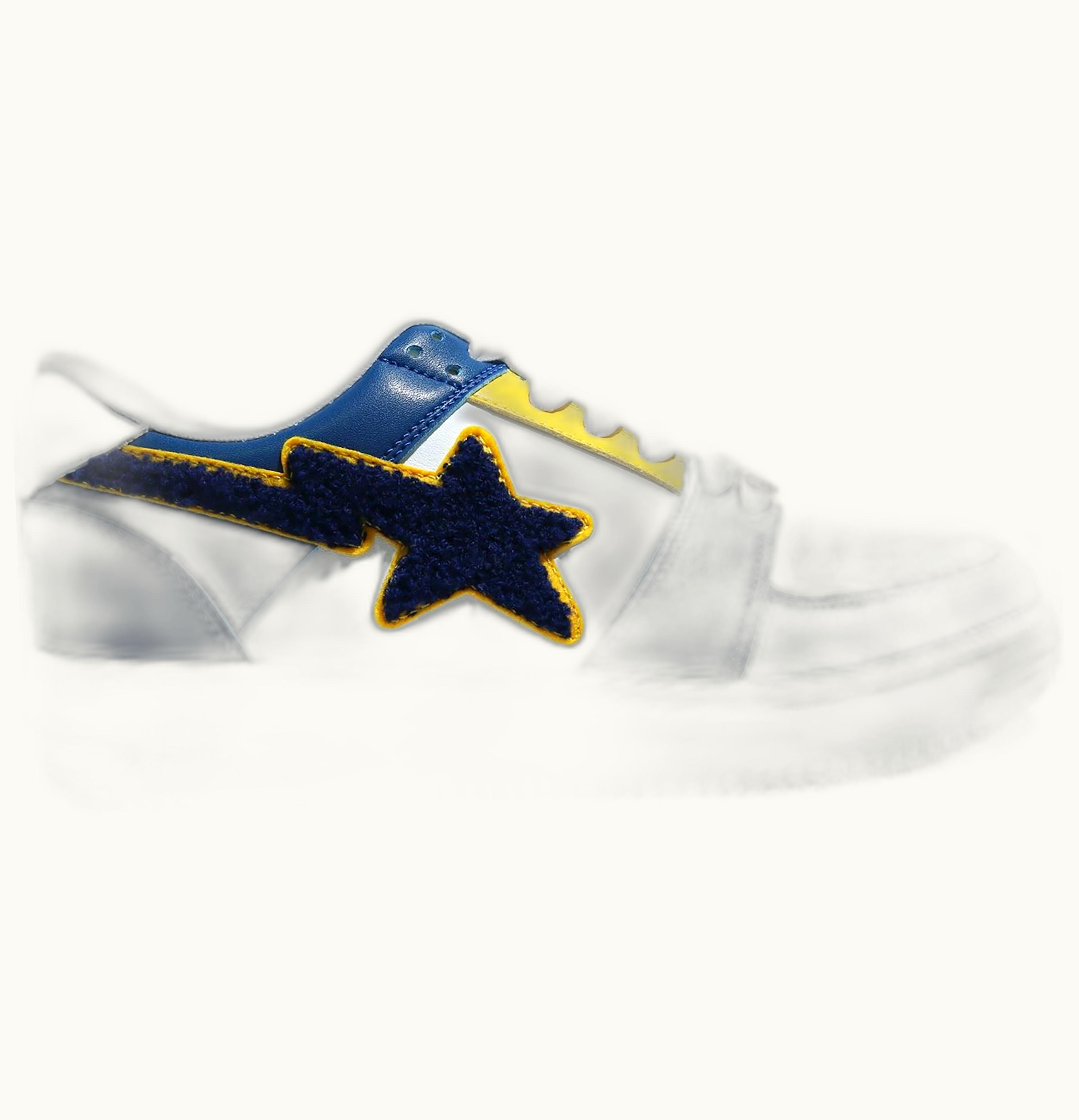 BAPE A Bathing Ape Bapesta Low Patched Navy
