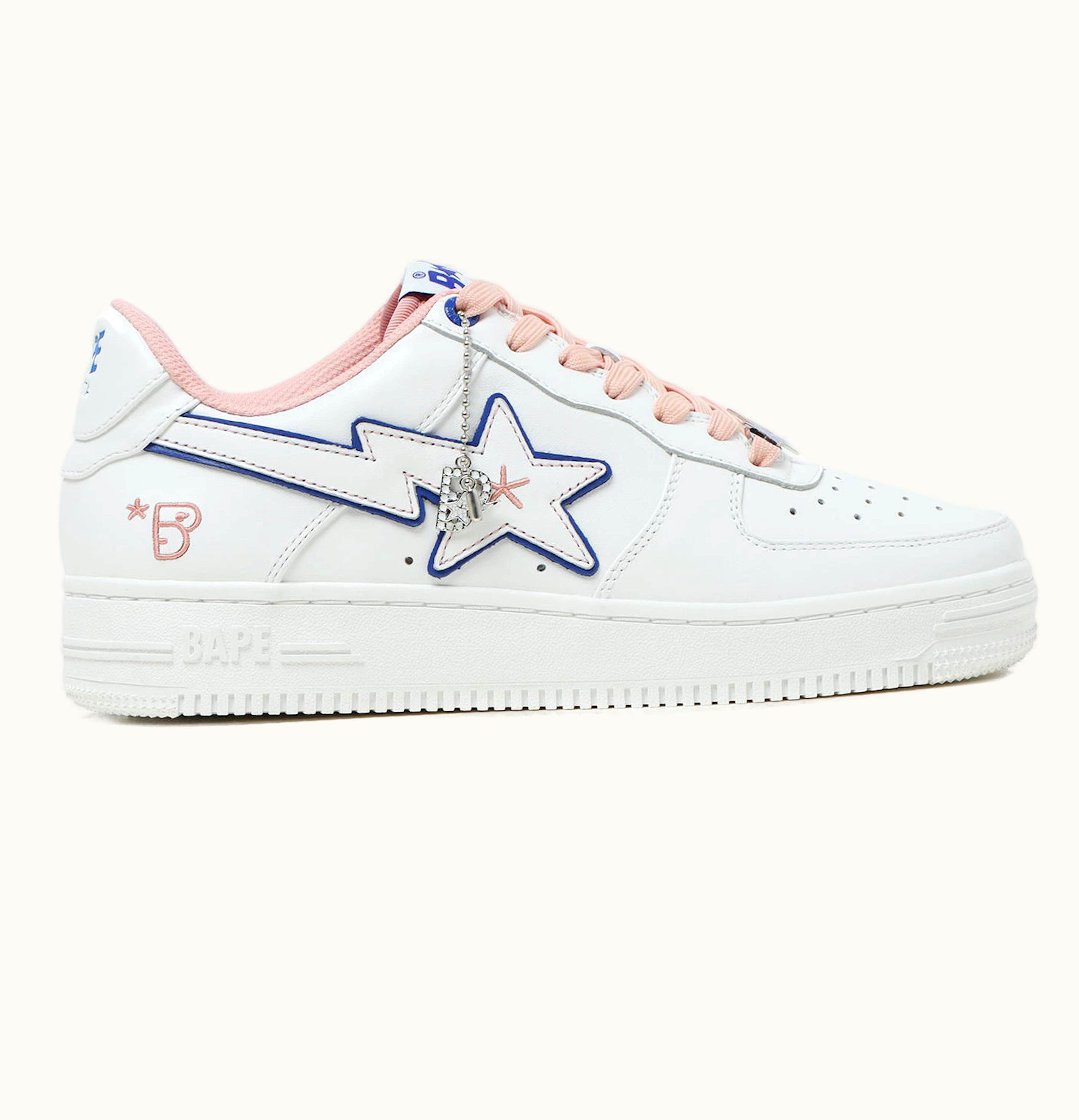 BAPE A Bathing Ape Bape Sta BAPY White Pink W