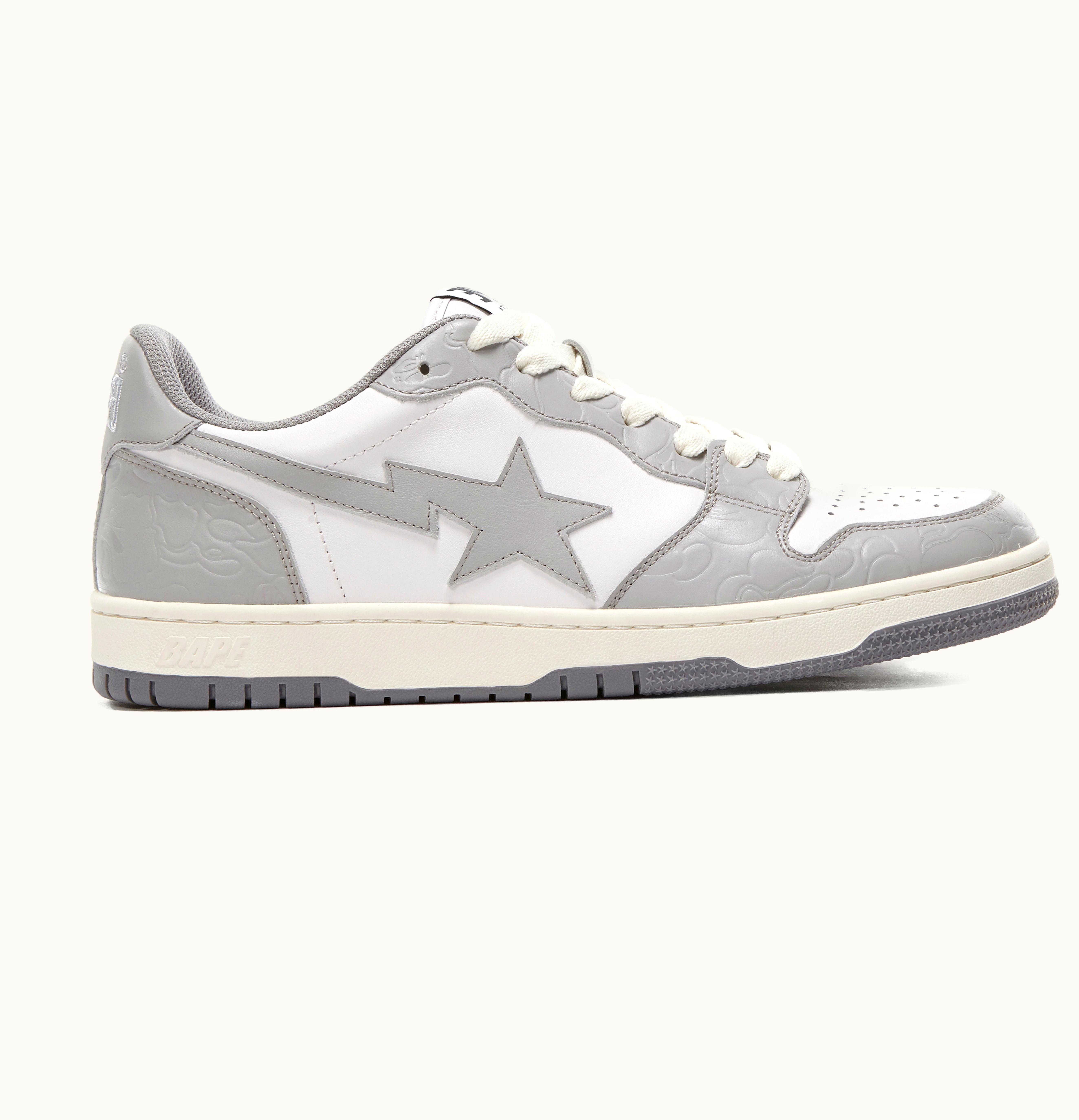 BAPE A Bathing Ape Court Sta Light Grey Cream