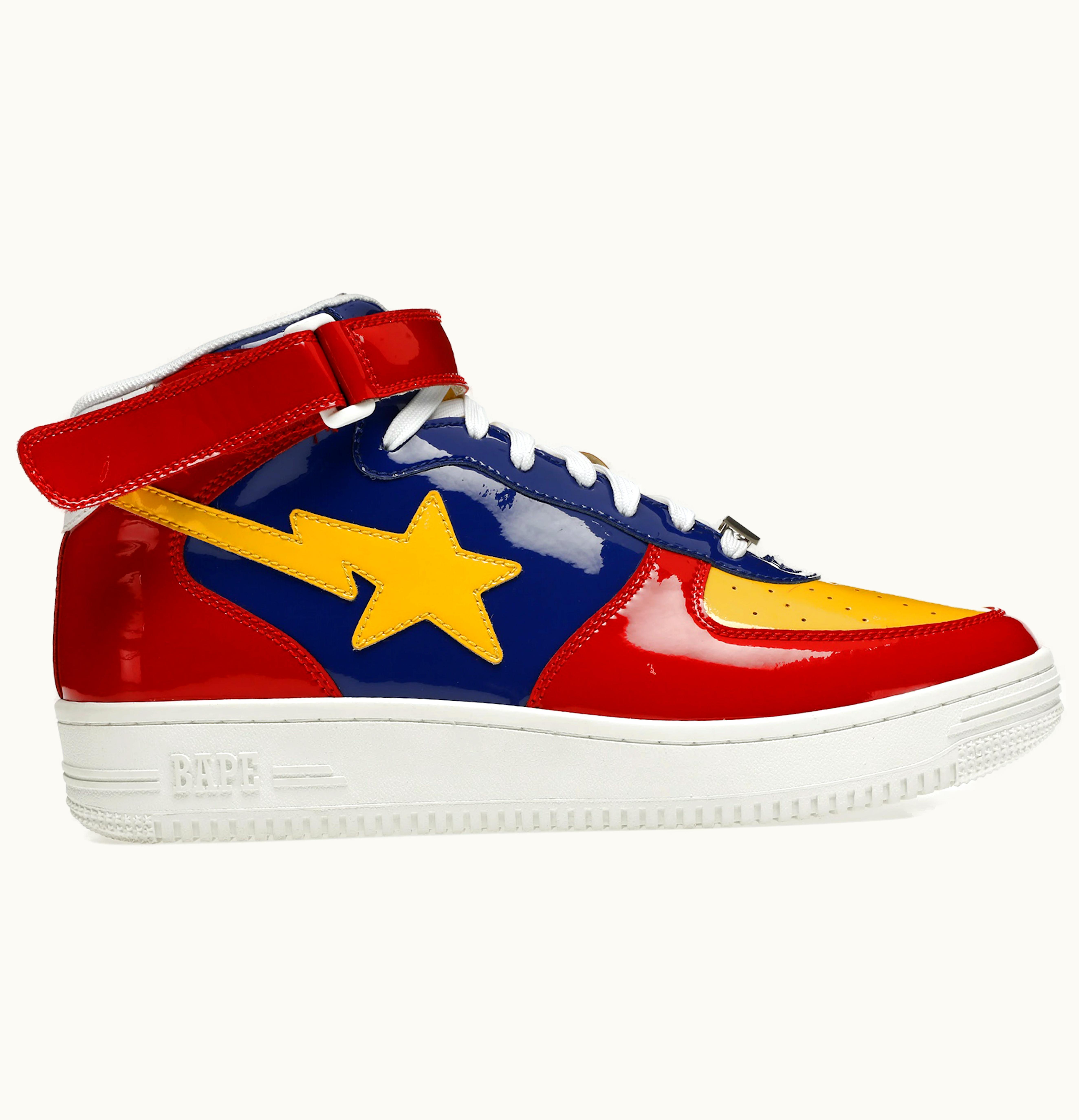 BAPE A Bathing Ape BAPEsta Mid Red Yellow Blue 2020
