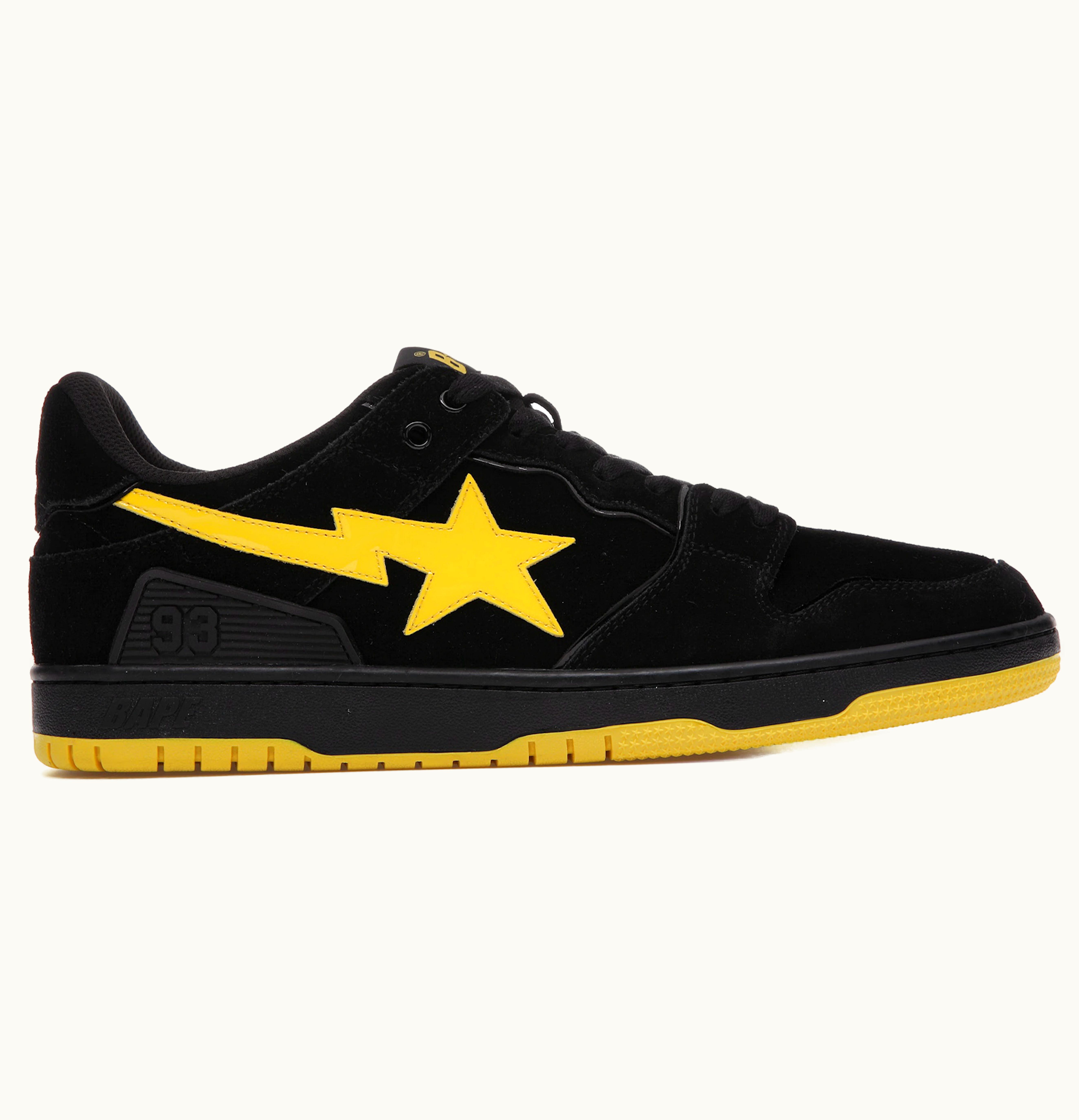 BAPE A Bathing Ape Sk8 Sta Black Electric Yellow