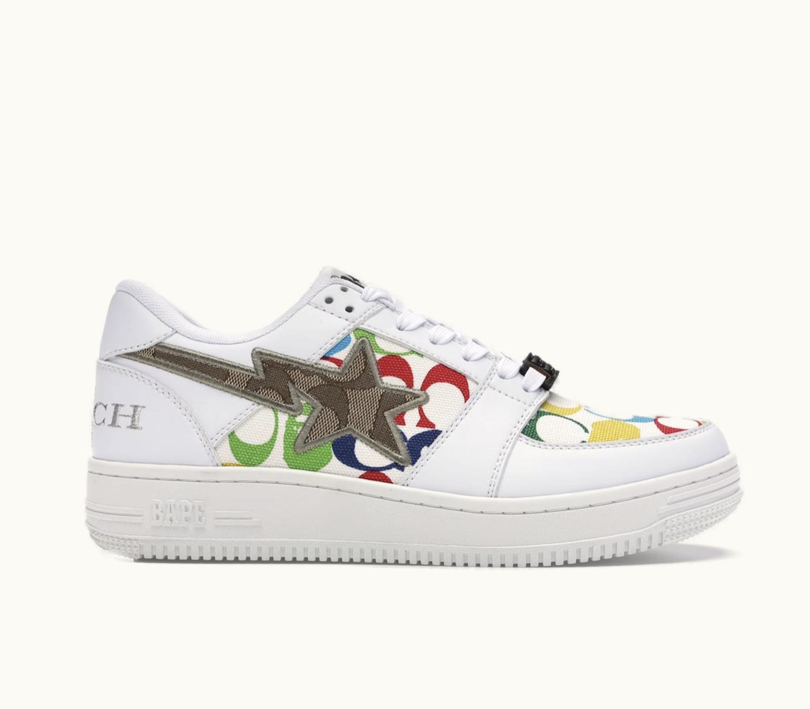 BAPE A Bathing Ape BAPEsta Coach White