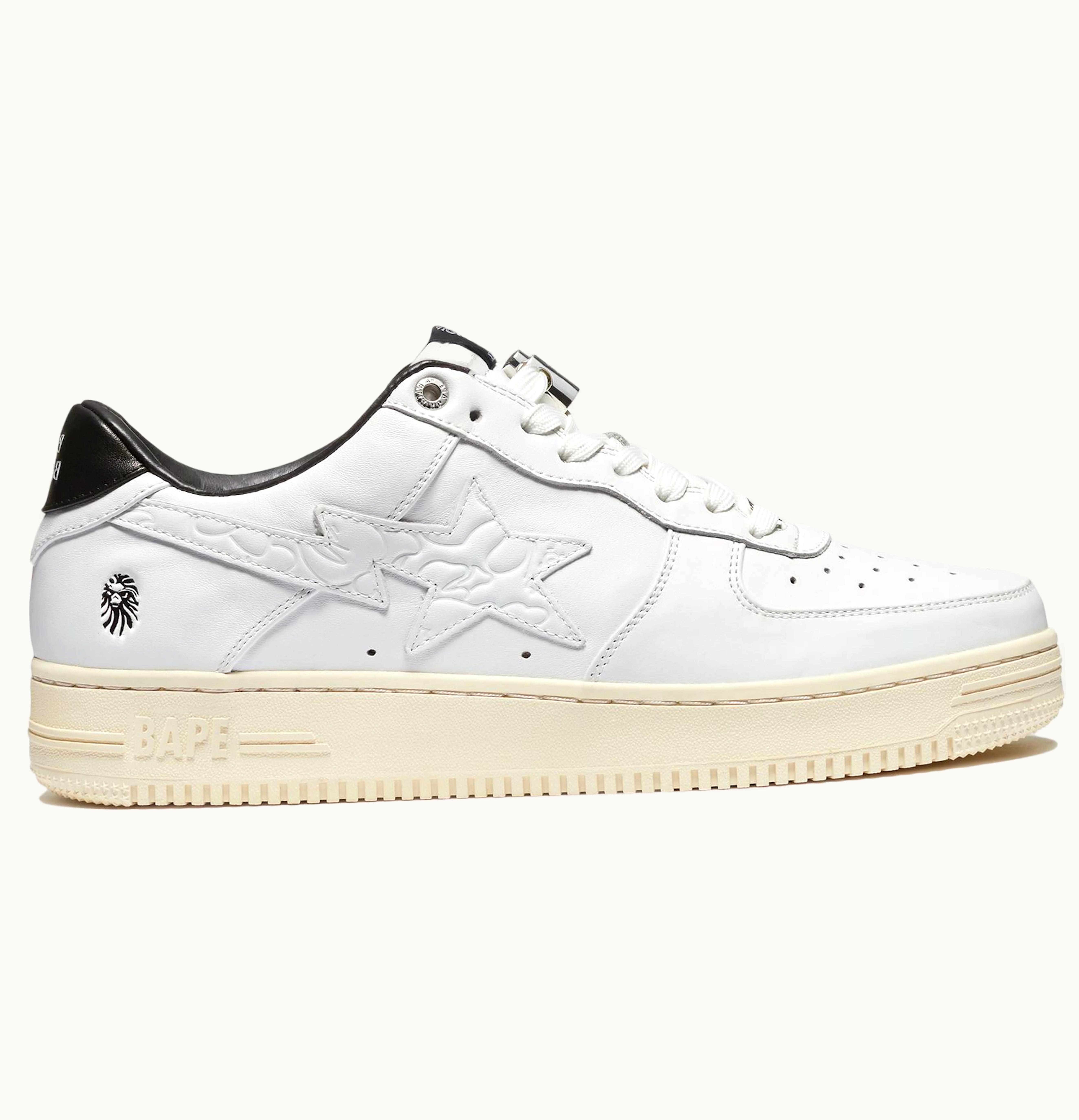 BAPE A Bathing Ape Bape Sta Bape Black White Silver