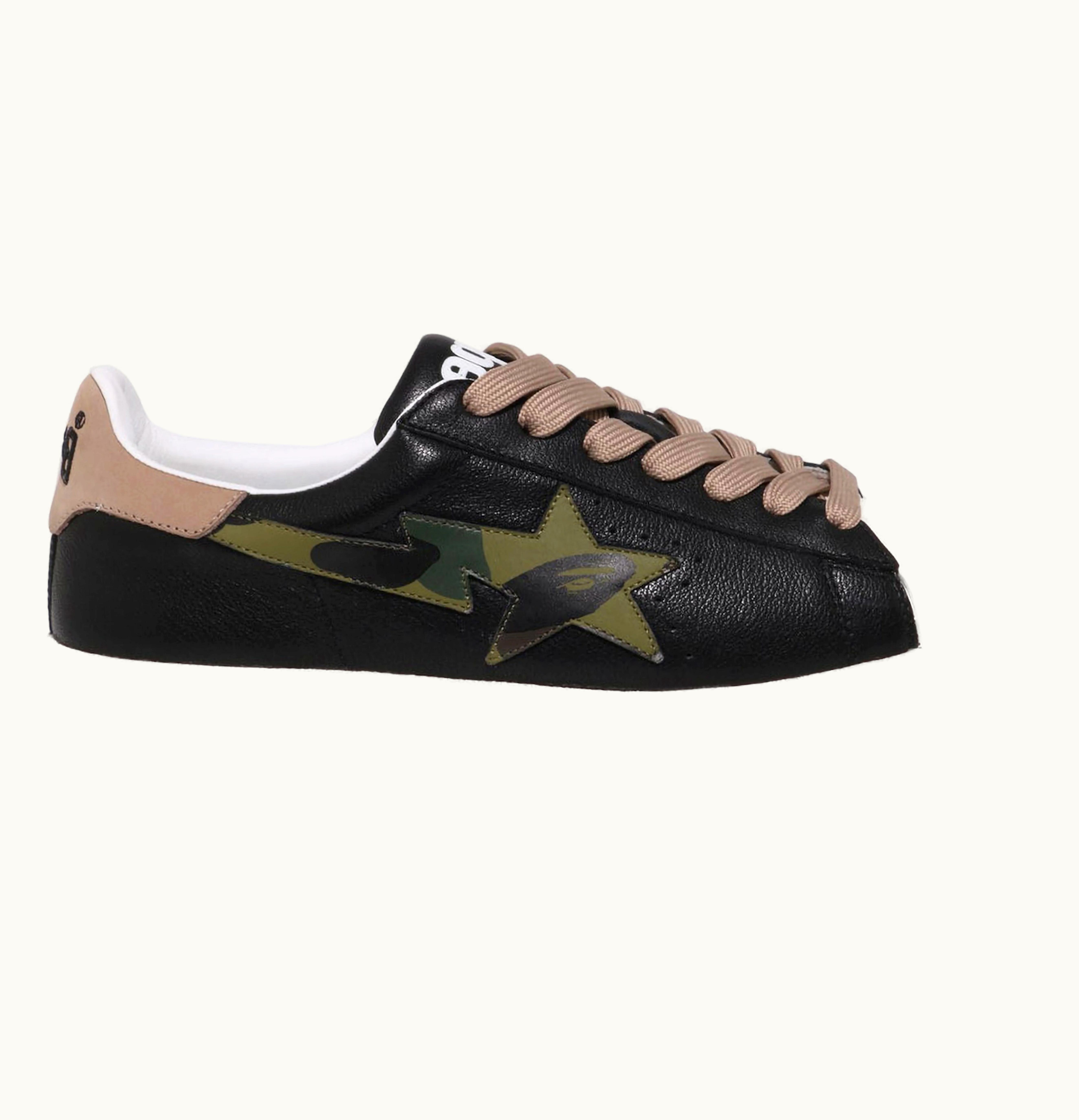 BAPE A Bathing Ape Skull Sta Black Beige