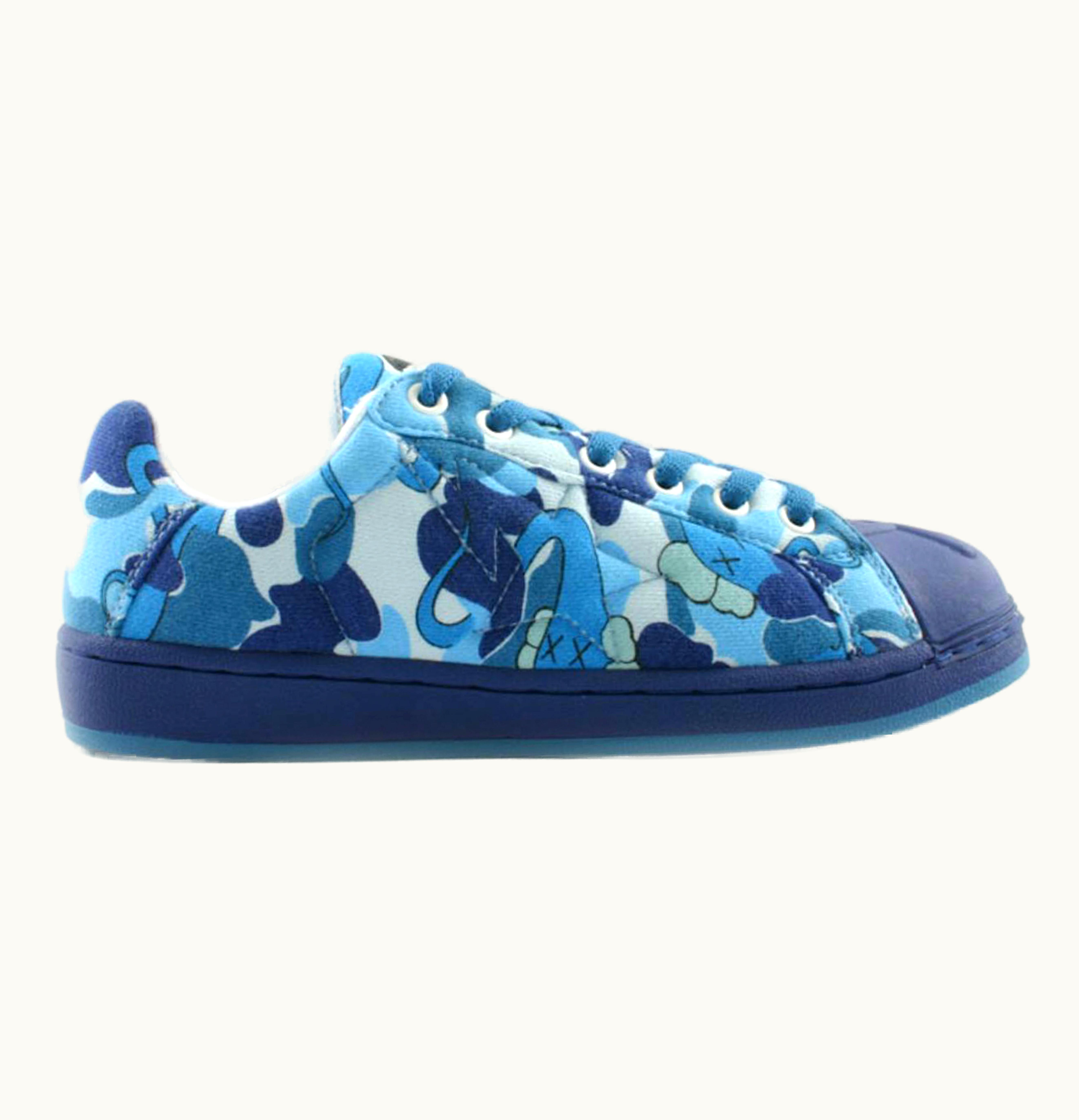 BAPE A Bathing Ape Skull Sta KAWS Blue Camo