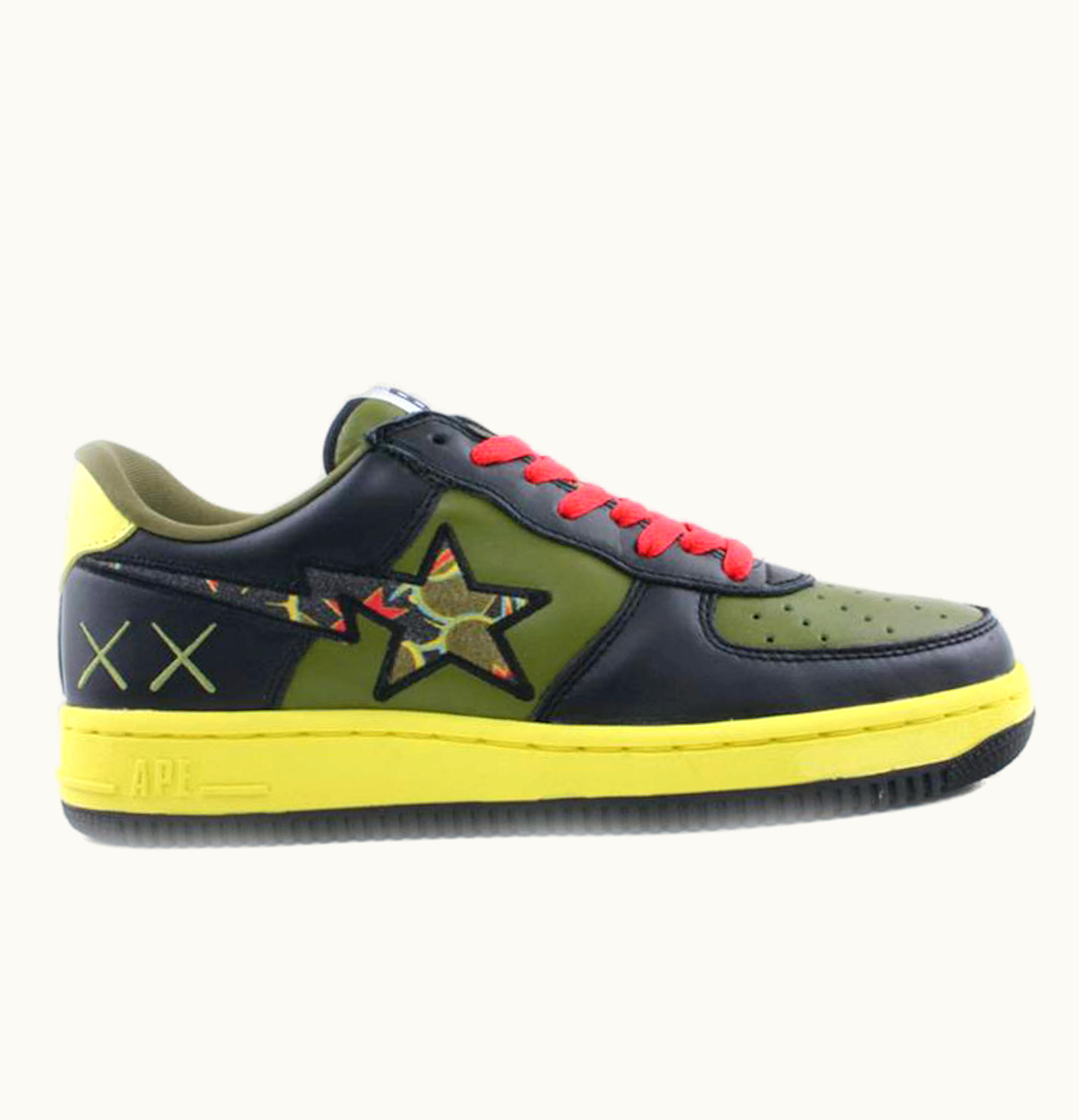 BAPE A Bathing Ape Bape Sta Low KAWS Black Olive
