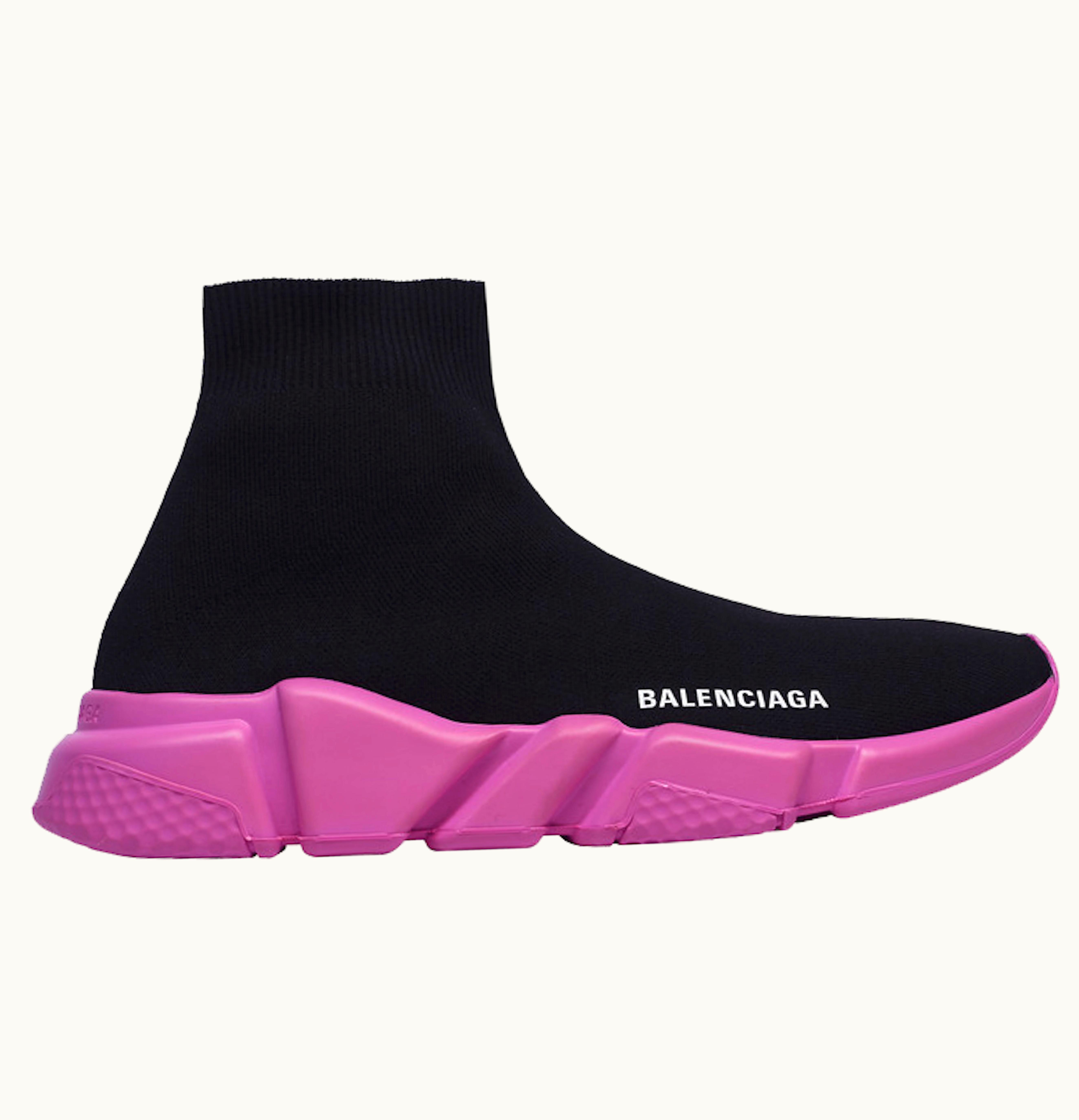 Balenciaga Speed Sneakers Black Pink Sole W