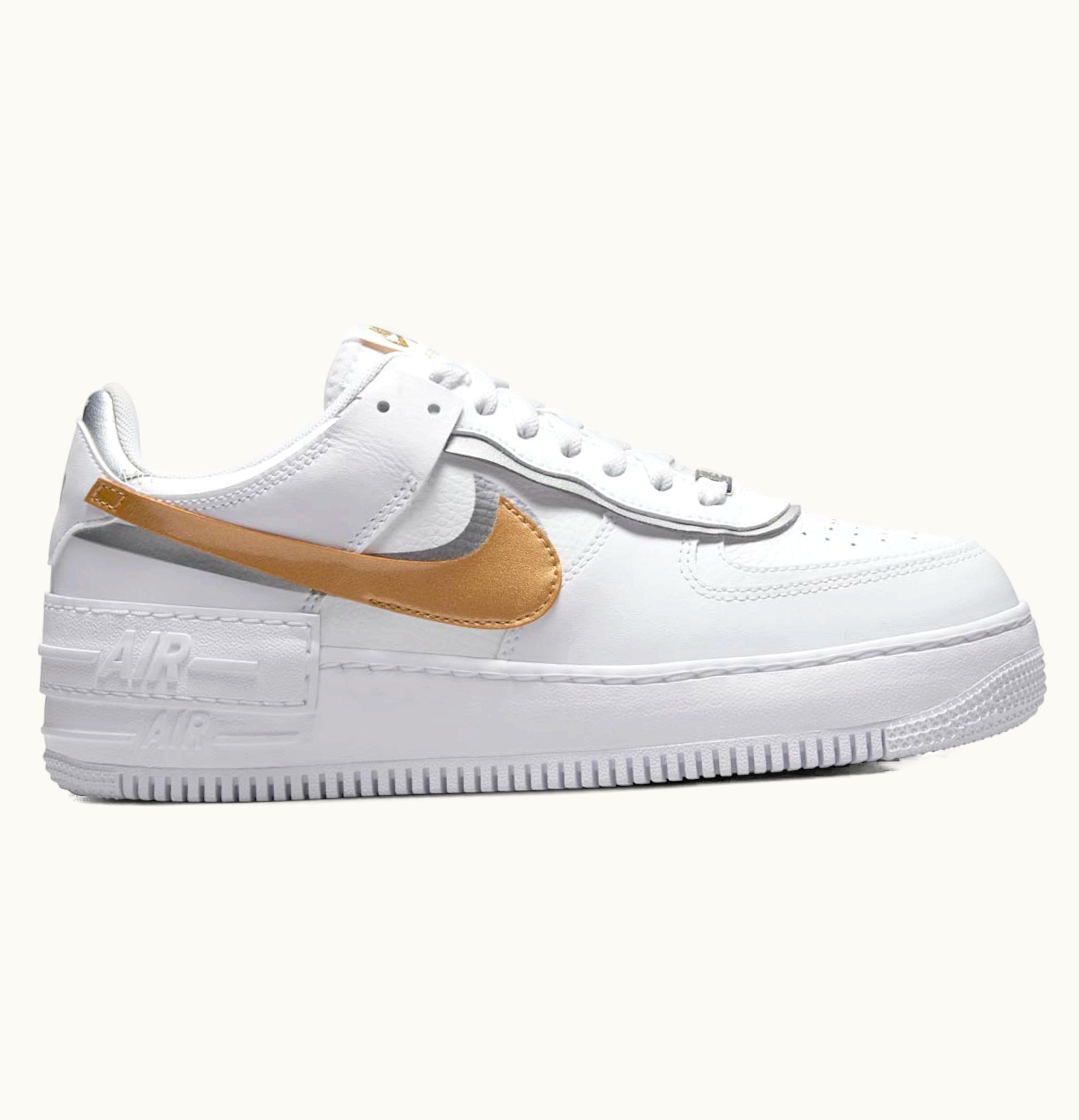 Nike Nike Air Force 1 Shadow White Gold W