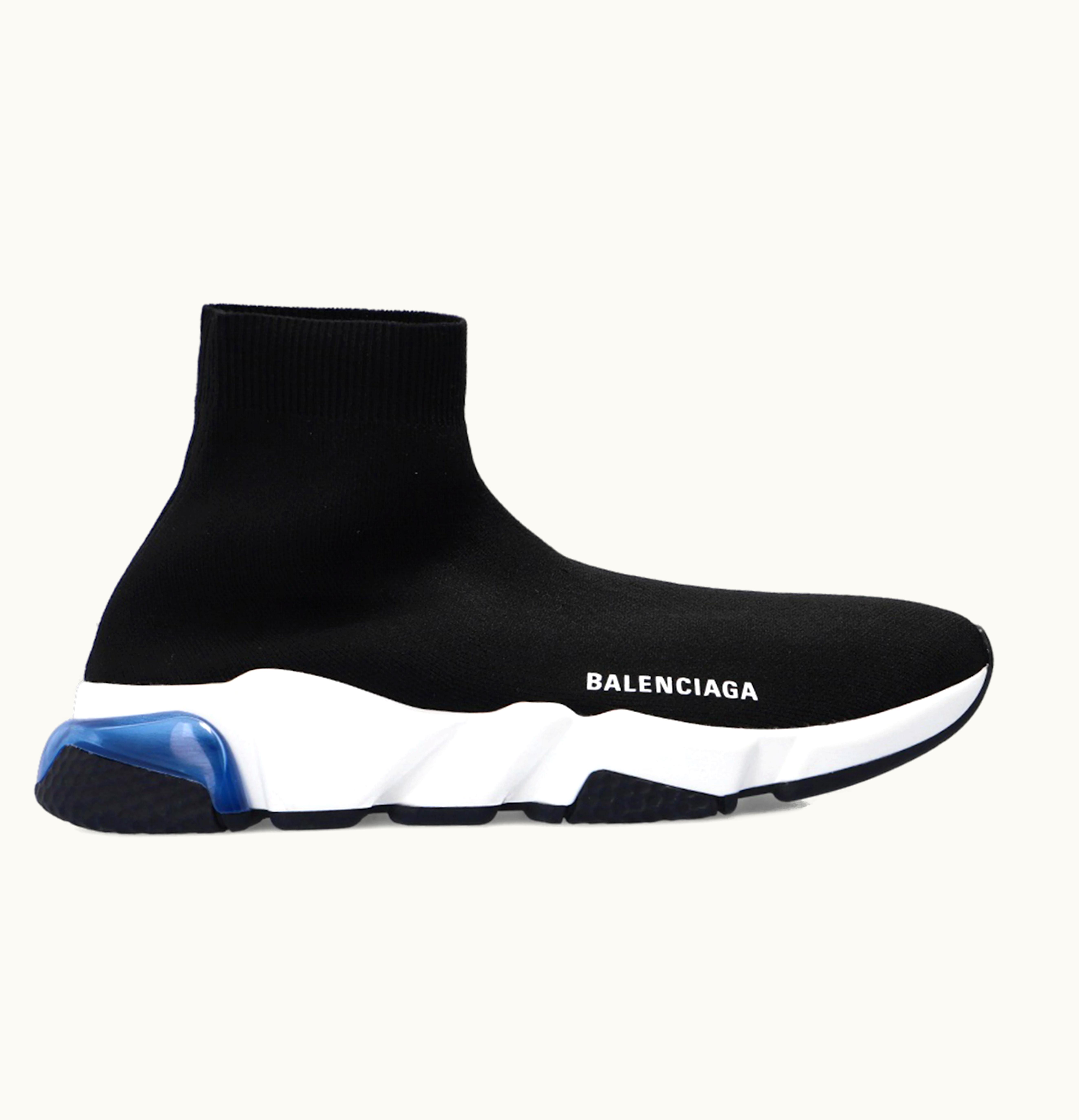 Balenciaga Speed Trainer Black Blue Clear Sole