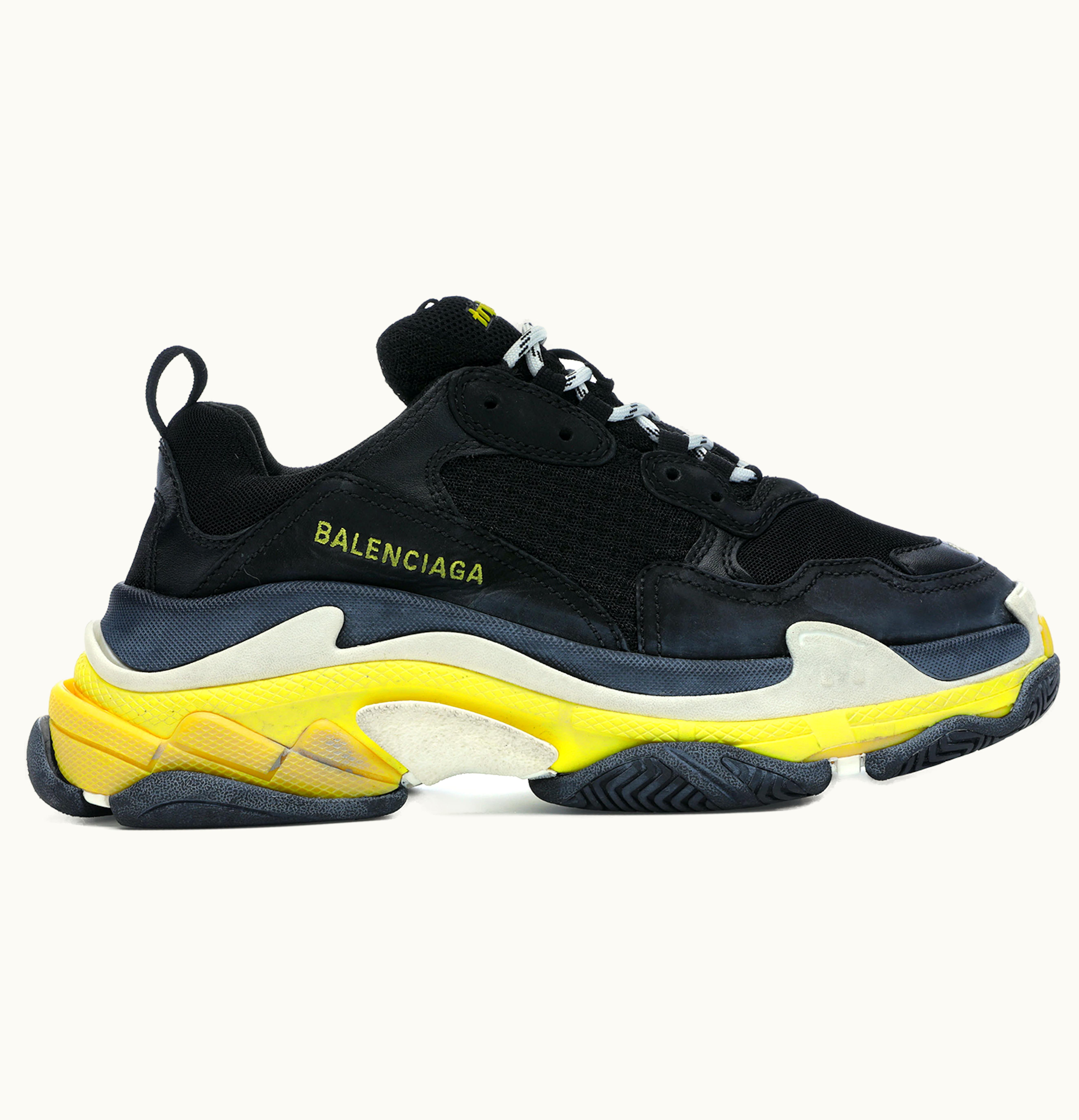 Balenciaga Triple S Black Yellow W