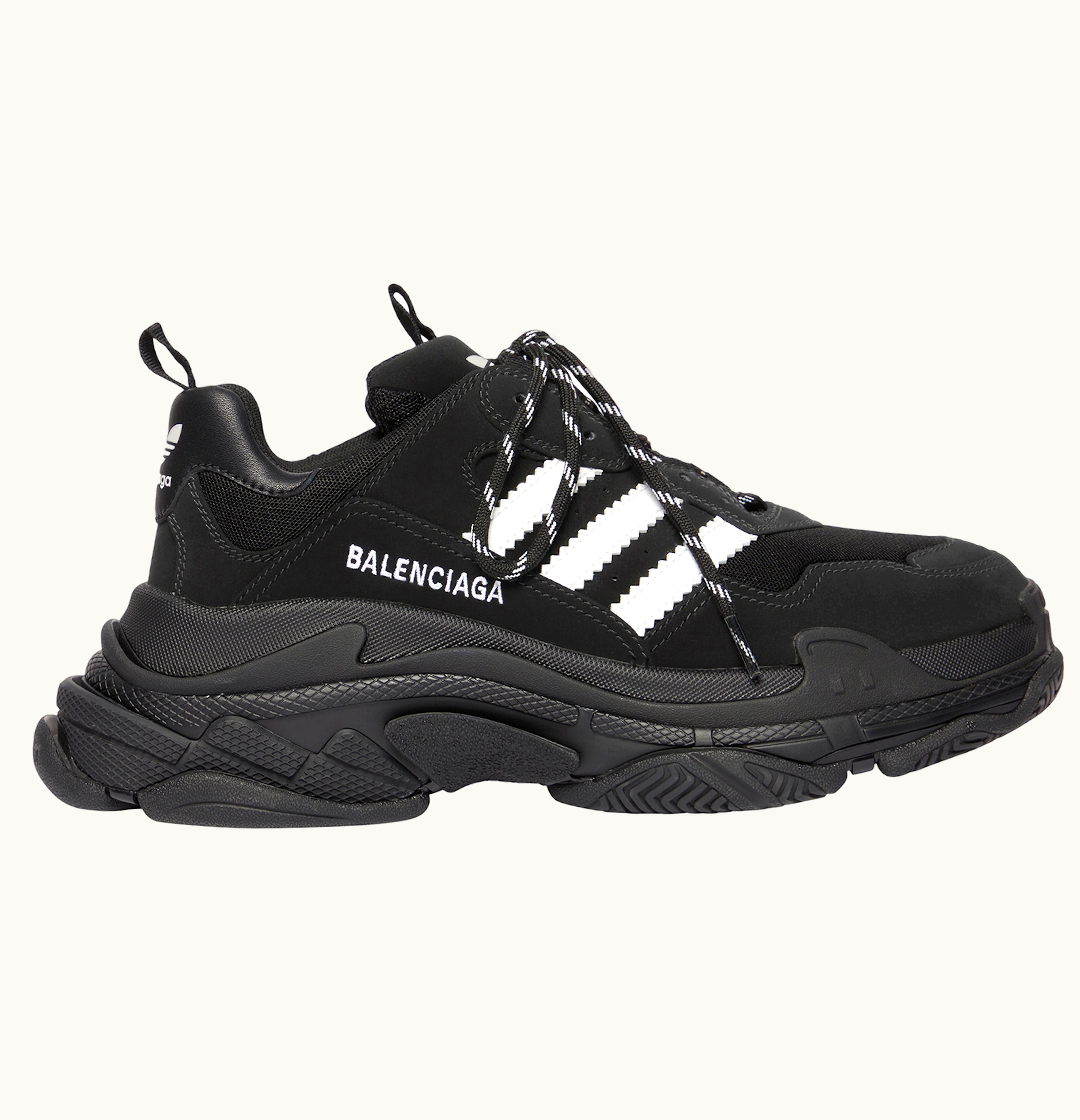 Balenciaga x adidas Triple S Black White W