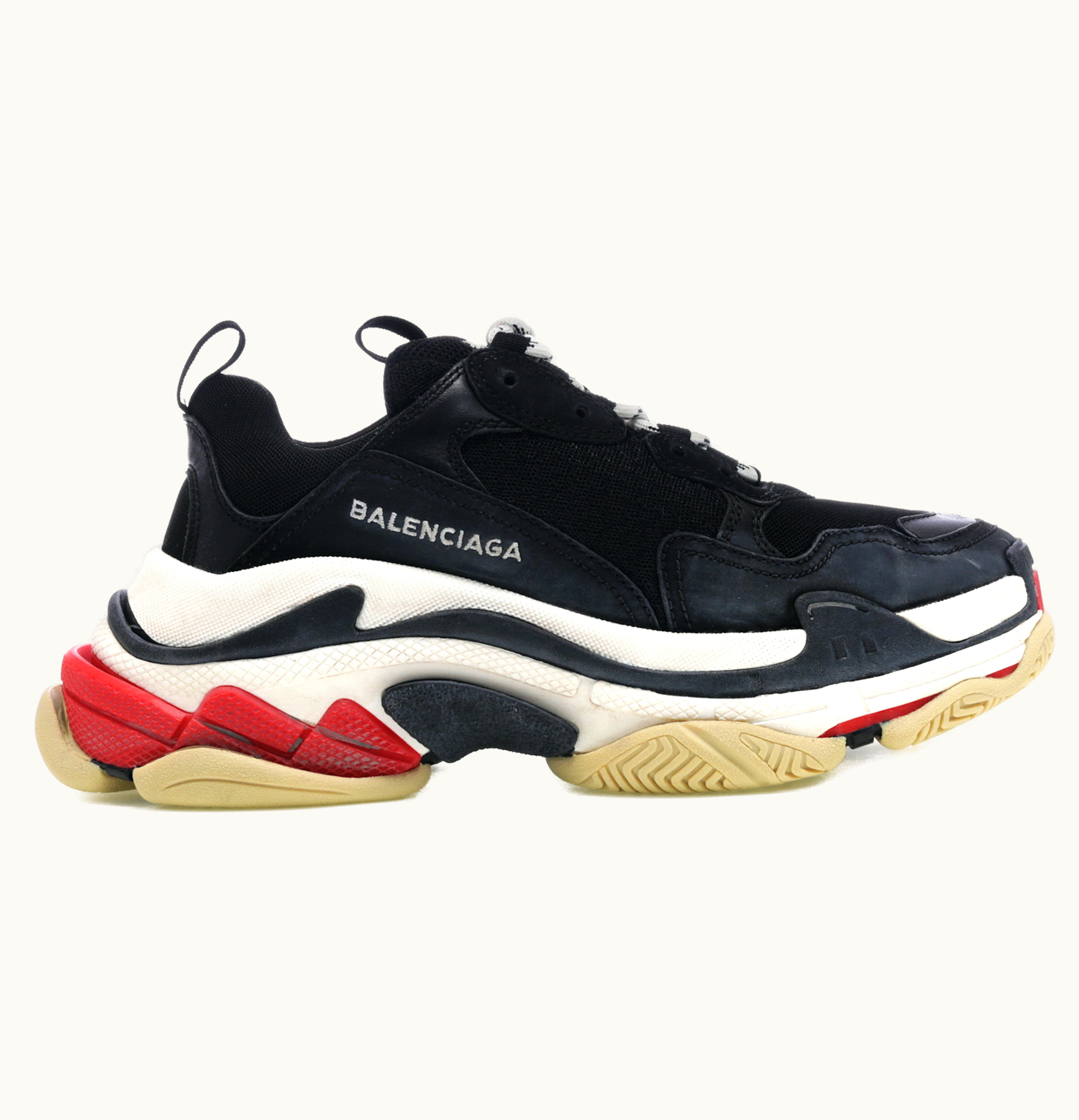 Balenciaga Triple S Black White Red