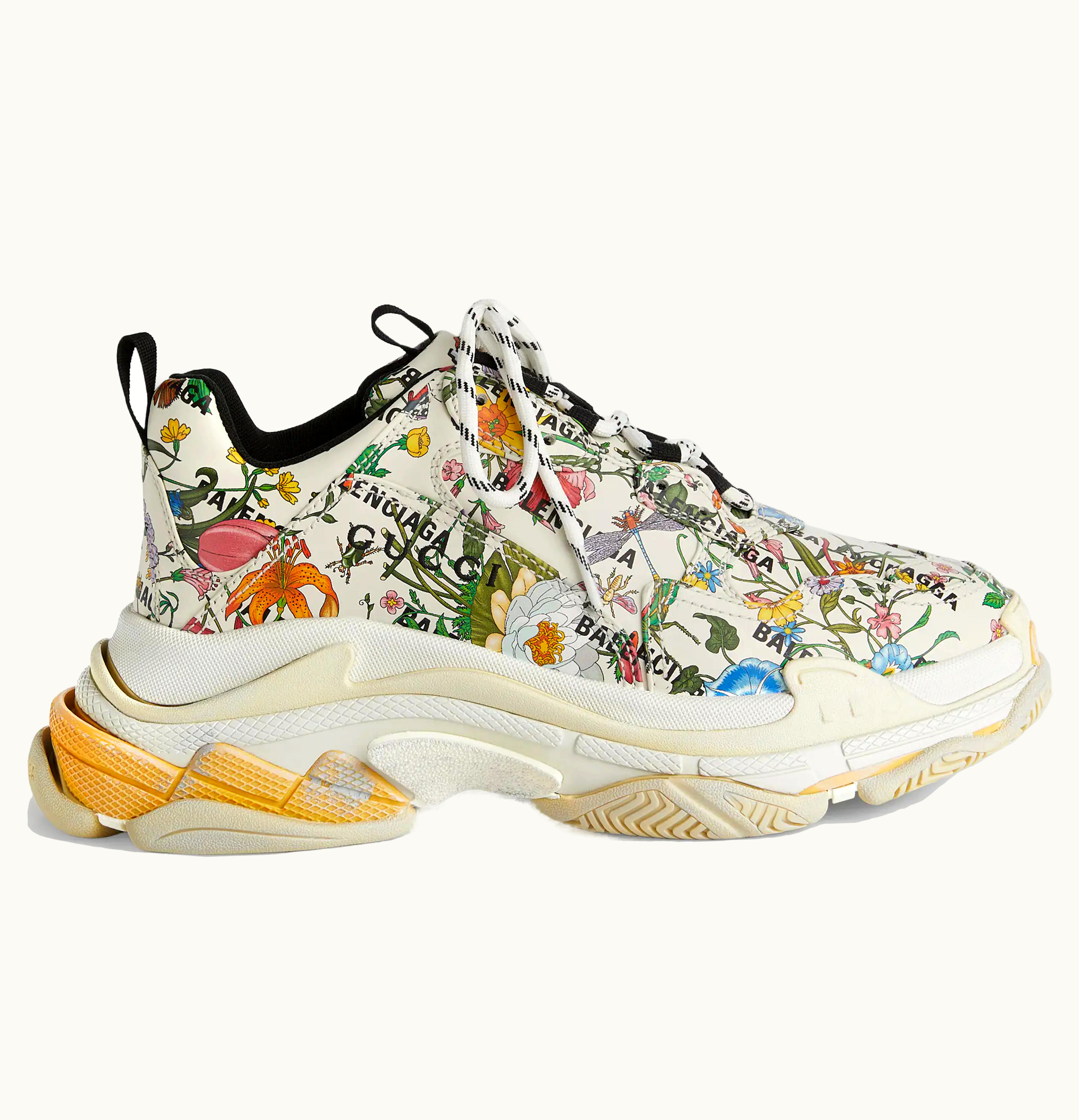 Gucci x Balenciaga Triple S The Hacker Project Flora Print