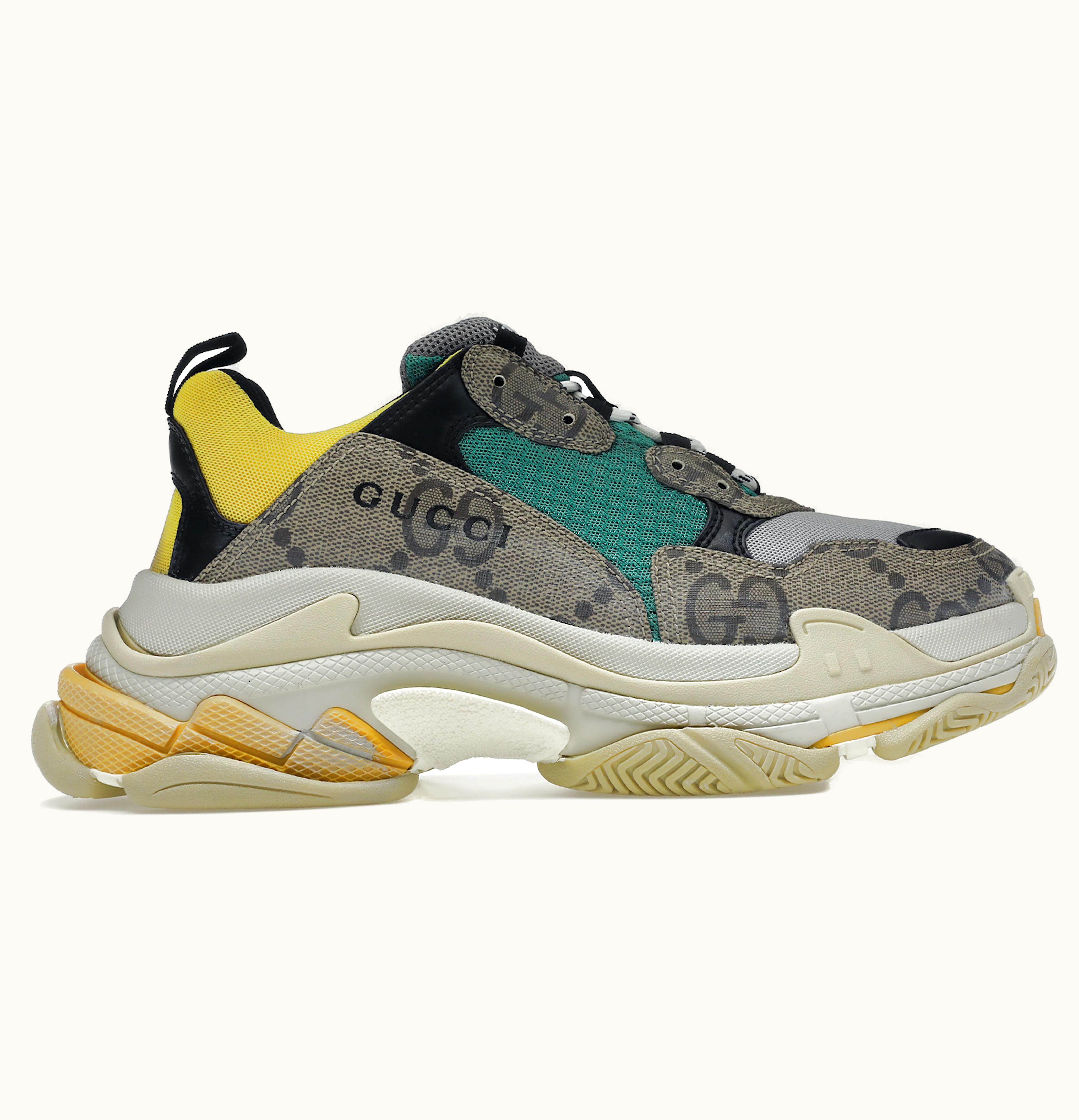 Gucci x Balenciaga Triple S The Hacker Project Beige Green Yellow