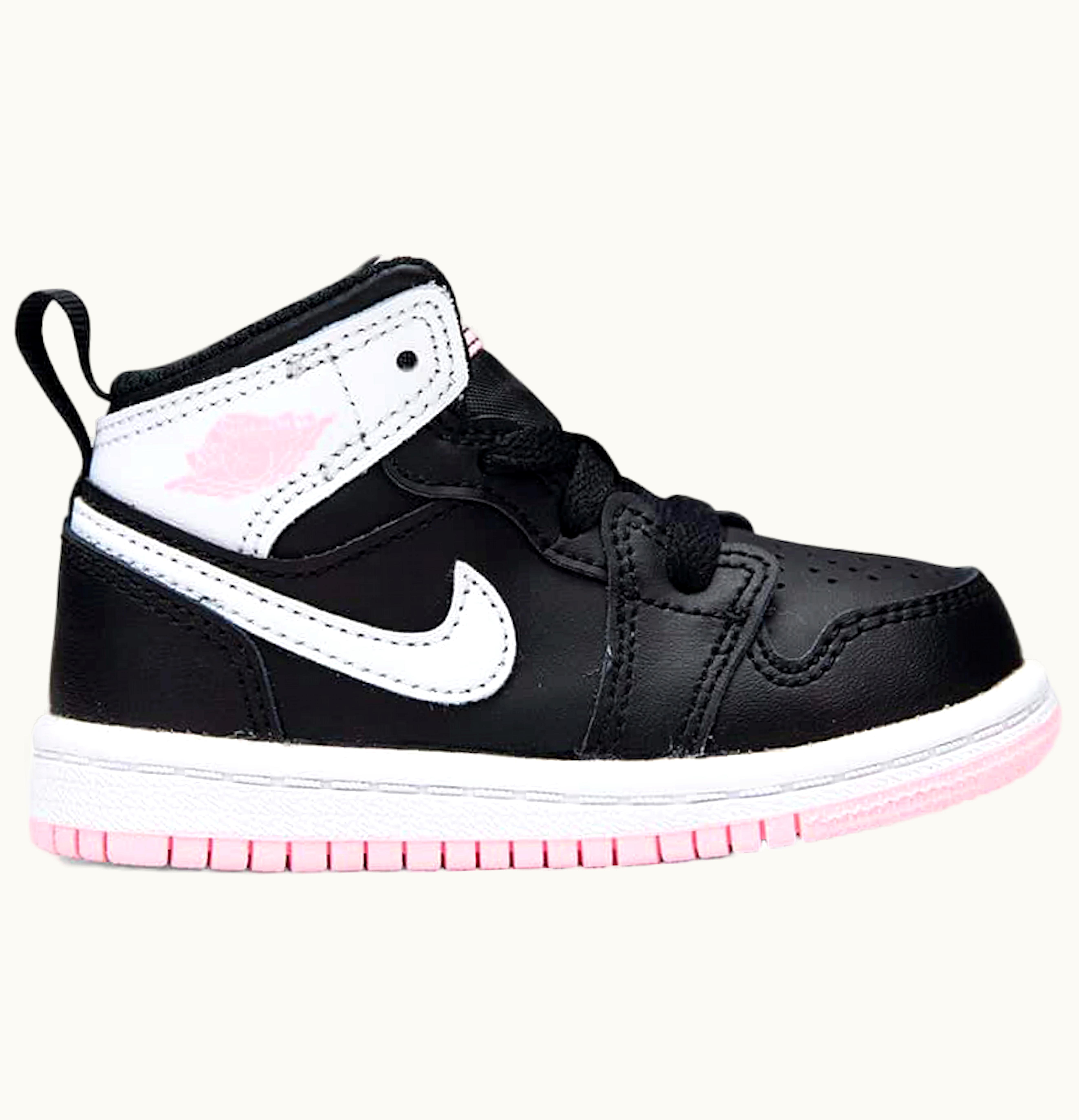 Jordan Air Jordan 1 Mid White Black Light Arctic Pink TD