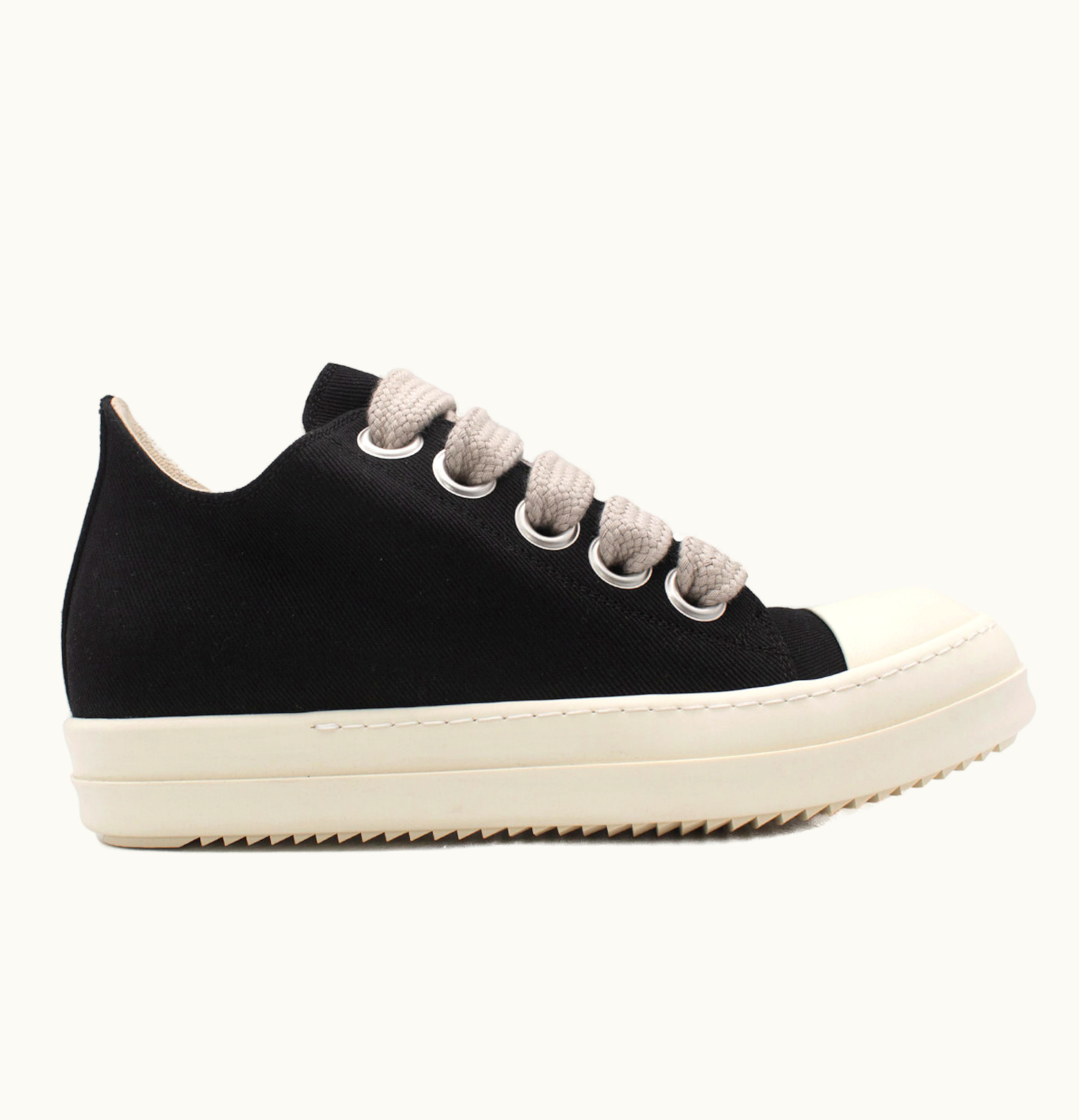 Rick Owens Rick Owens DRKSHDW Canvas Low Top Black Milk