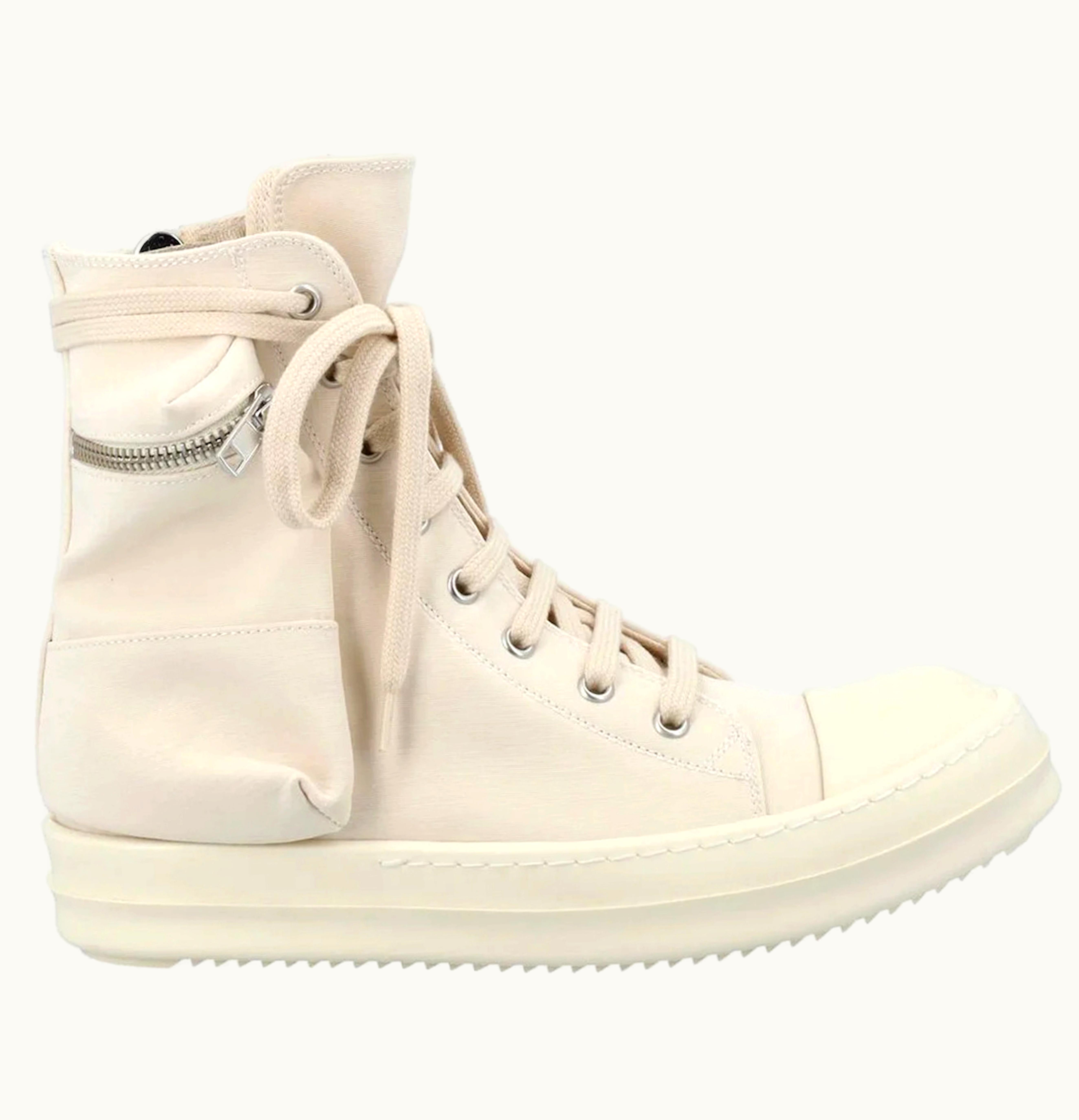 Rick Owens Rick Owens Drkshdw Cargo Lace Hi Natural Milk W