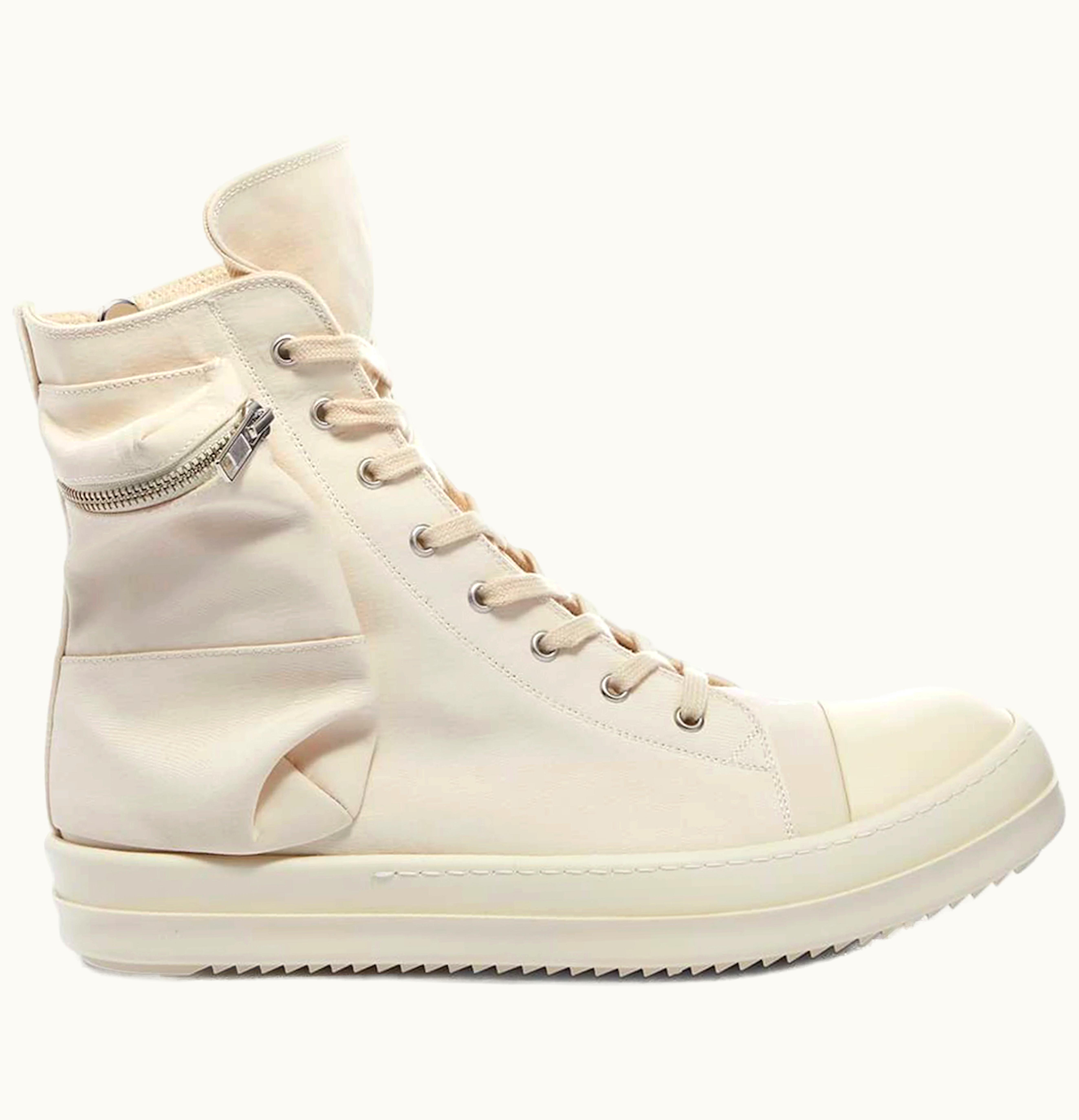 Rick Owens Rick Owens Drkshdw Cargo Lace Hi Natural Milk