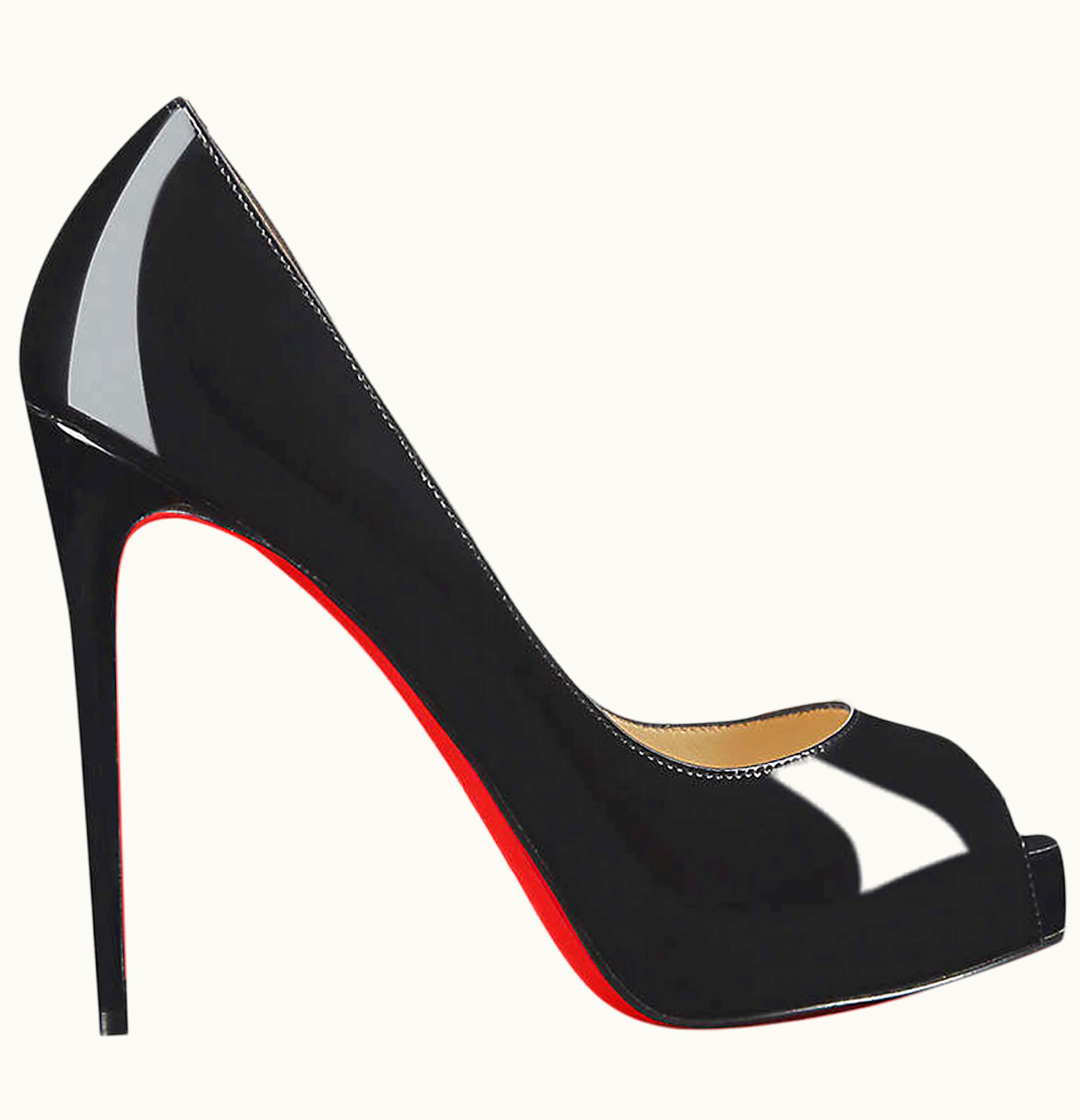 Christian Louboutin Christian Louboutin New Very Prive 120 Pump Black Patent Leather